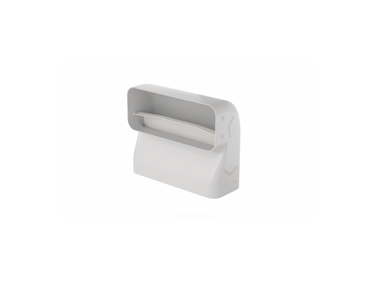 Pystykulma Savo Airvent, lyhyt litteä, 222x89 mm, harmaa