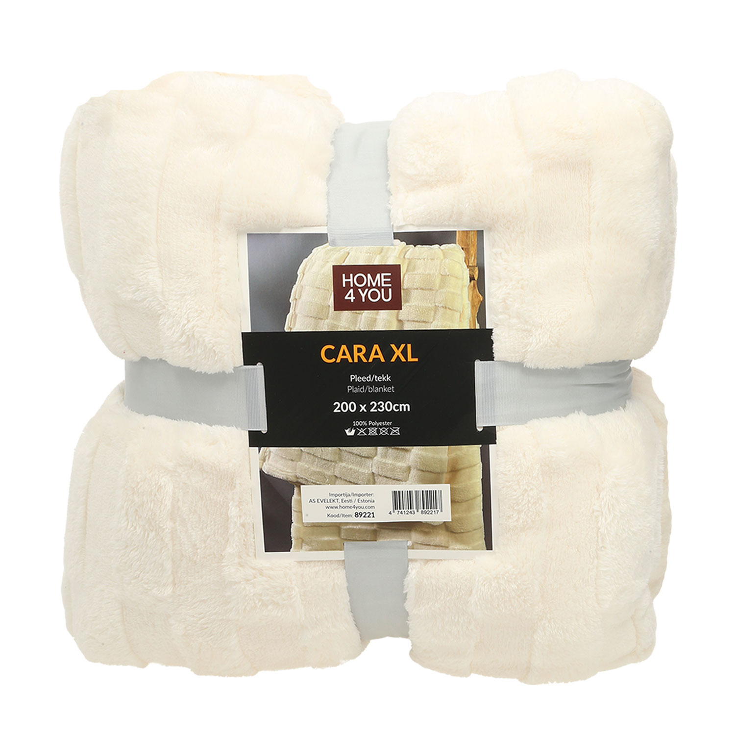 Torkkupeitto Home4You Cara xl, 200x230cm, Valkoinen