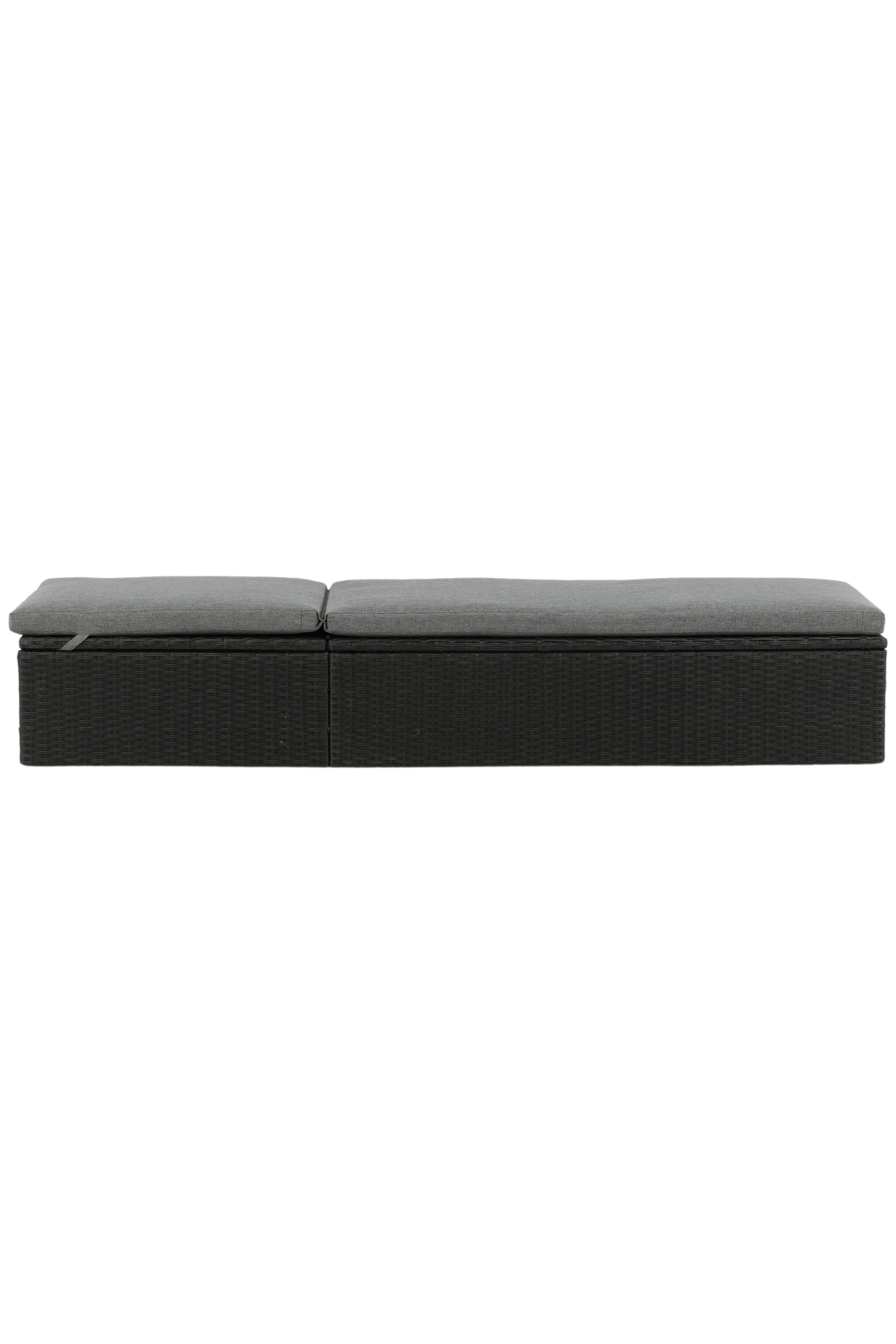 Aurinkovuode Venture Home Quad, 198x61 cm, pehmusteella, musta