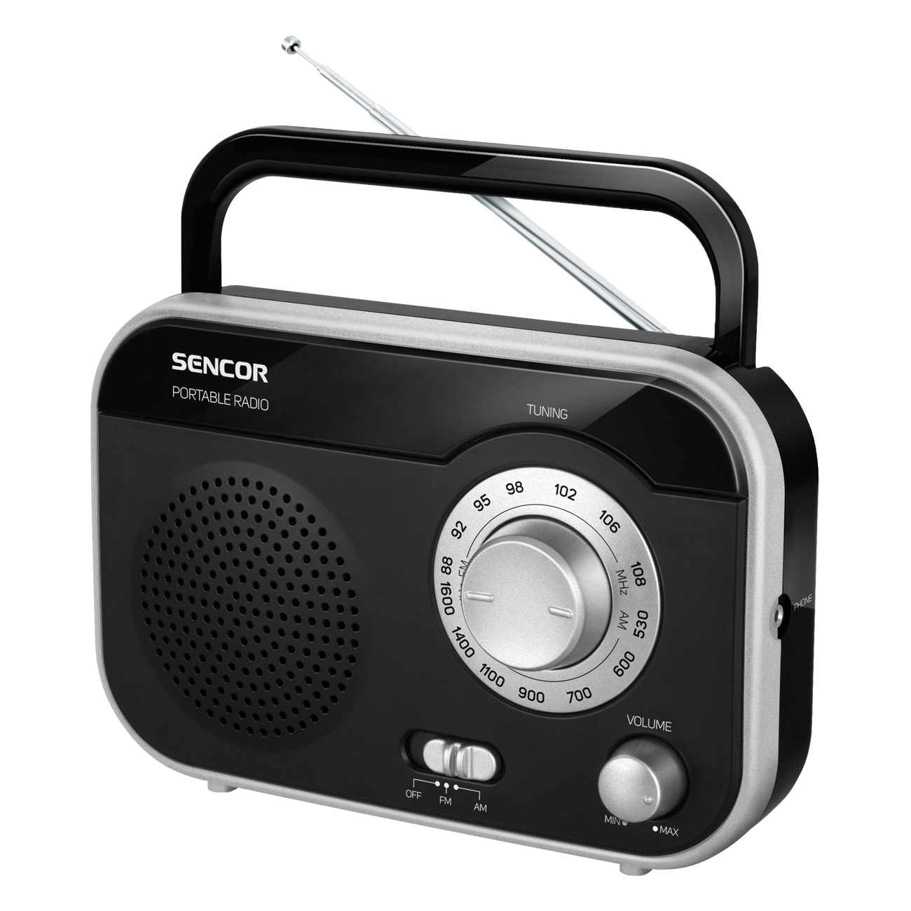 Radio Sencor SRD210BS, verkkovirta-/paristokäyttöinen