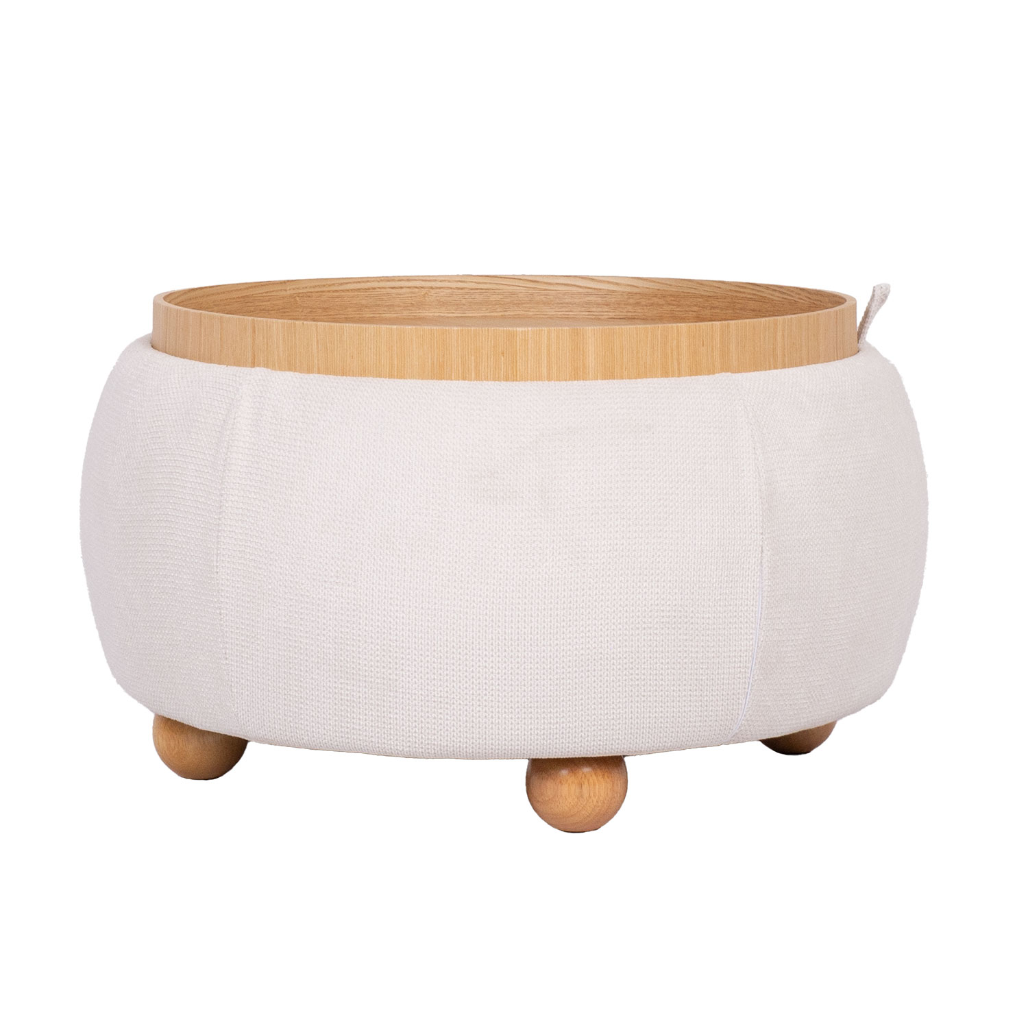 Rahi/Pöytä Home4You Hiro, D67x38cm, Valkoinen, Säilytystilalla