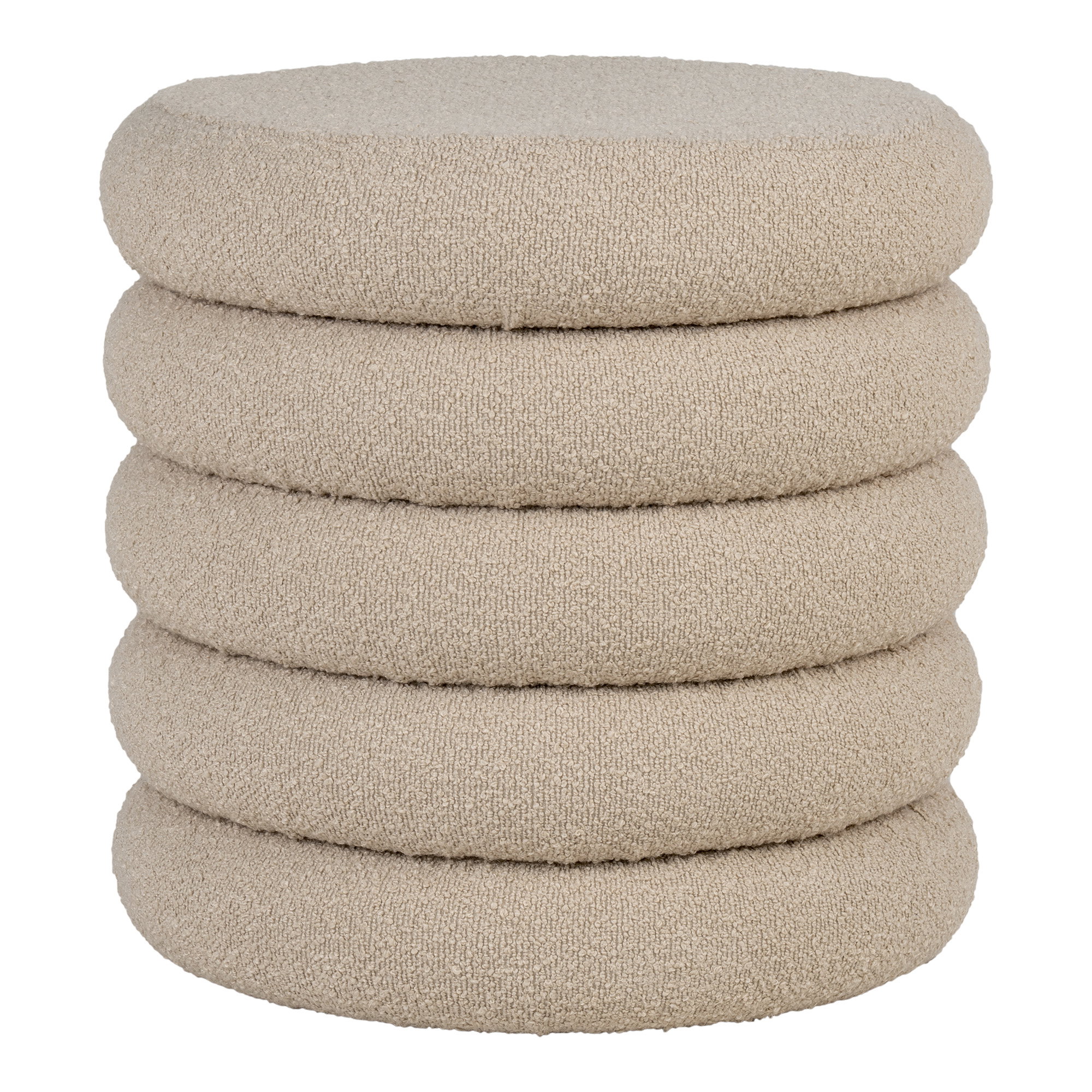Rahi säilytystilalla House Nordic Brooklyn, bouclé, beige, ø44x44 cm