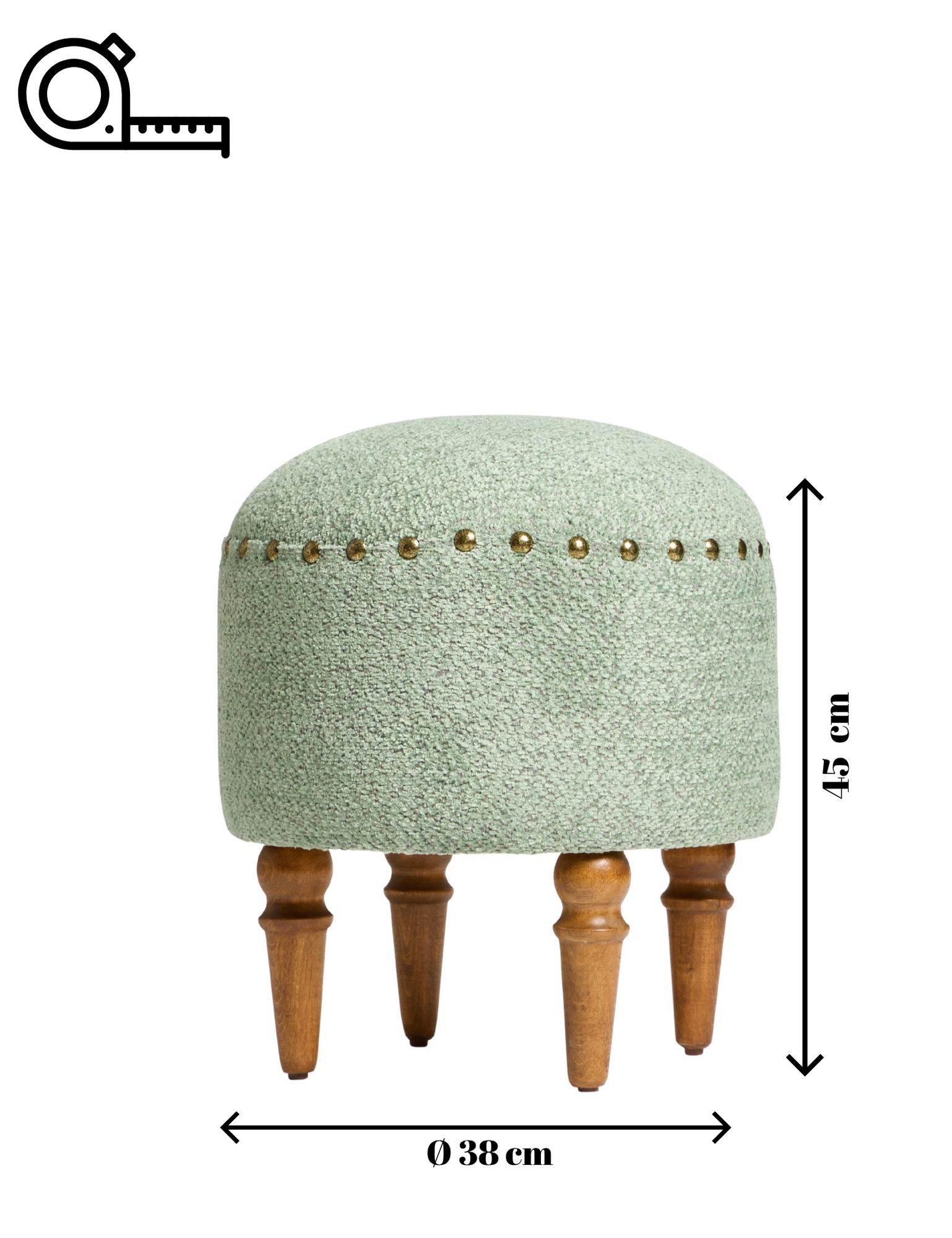Rahi Valento Furniture Saga, 38x38cm, Matcha Walnut
