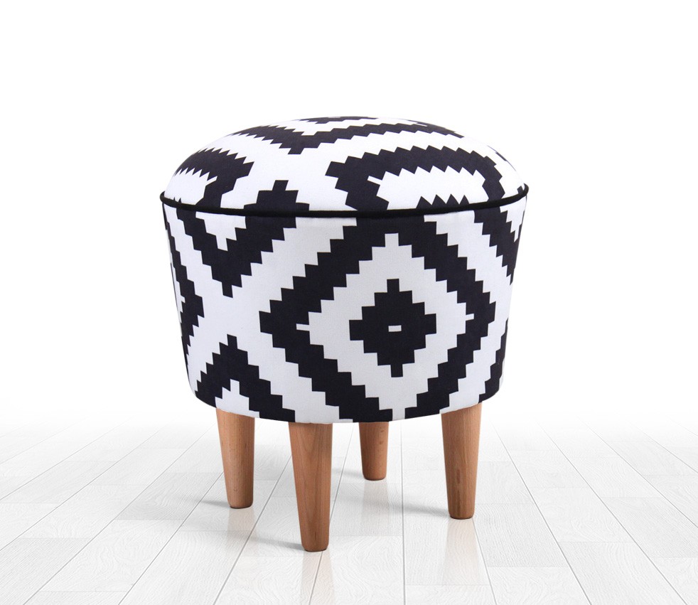 Rahi Valento Furniture Luiz, 42x42cm, mustavalkoinen