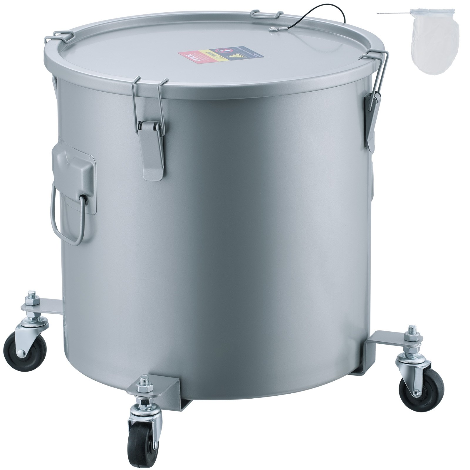 Rasvanämpäri North Craft GLT-10GAL, 37.8L, pyörillä, harmaa