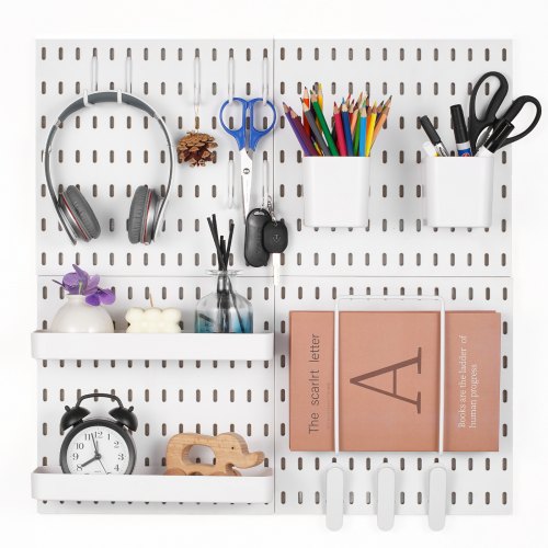 Reikälevyjärjestelmä North Craft Pegboard, 28x28cm, 4 paneelia, valkoinen