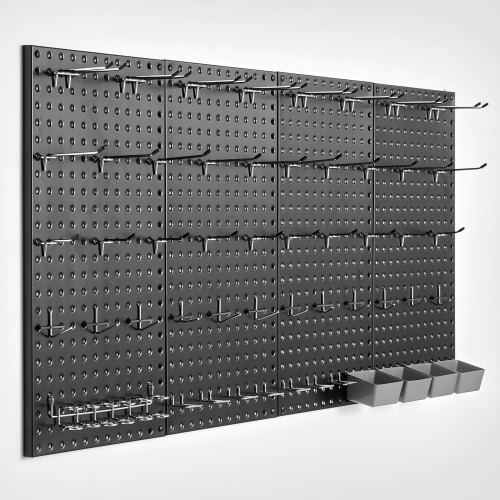 Reikälevyjärjestelmä North Craft Pegboard, 60x30cm, 4-paneelia, musta