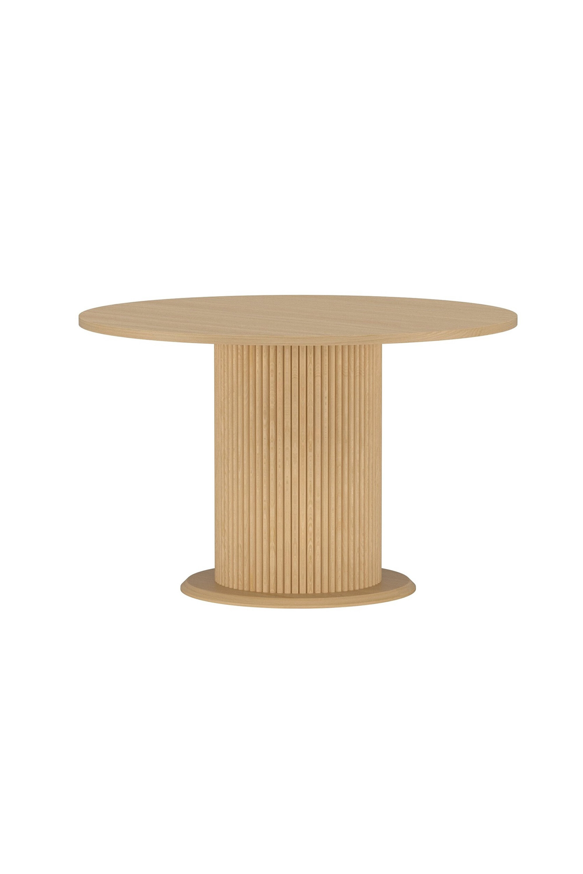 Pyöreä ruokapöytä Venture Home Reko, Ø120 cm, MDF/paperilaminaatti, luonnonväri