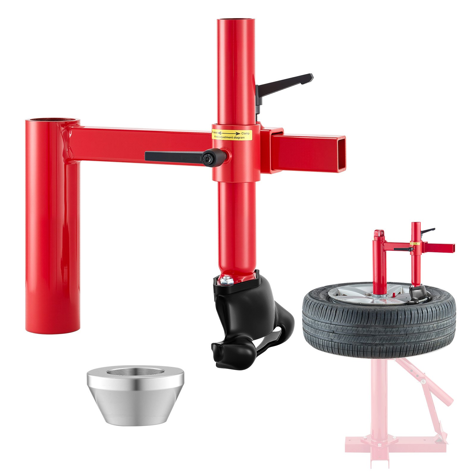 Renkaanvaihtolaitteen asennuspääsarja North Craft ZG-CZJ-07, 406-533 mm, Hopea/Kulta