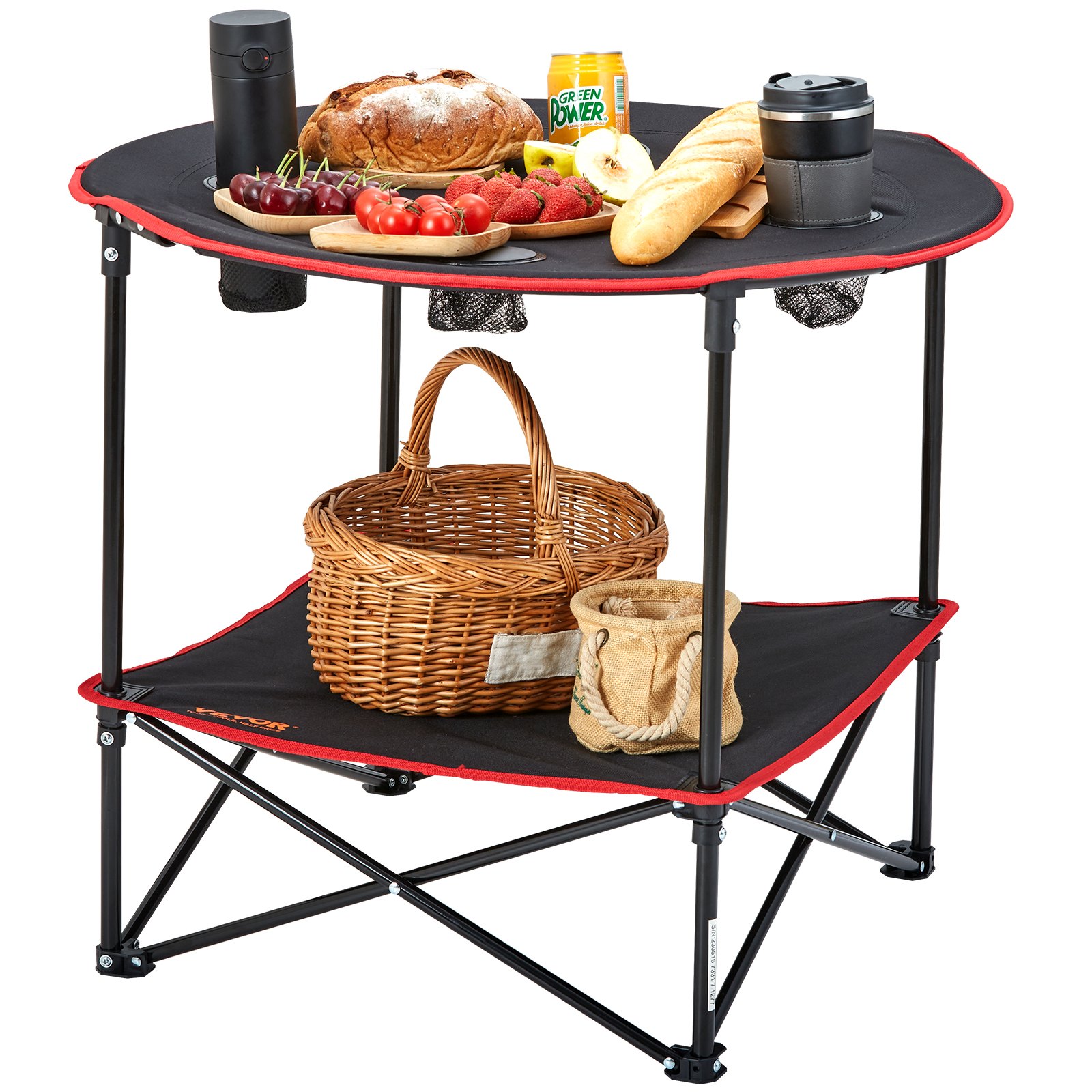 Retkipöytä North Craft AP-SS-005, 72x72cm, Musta
