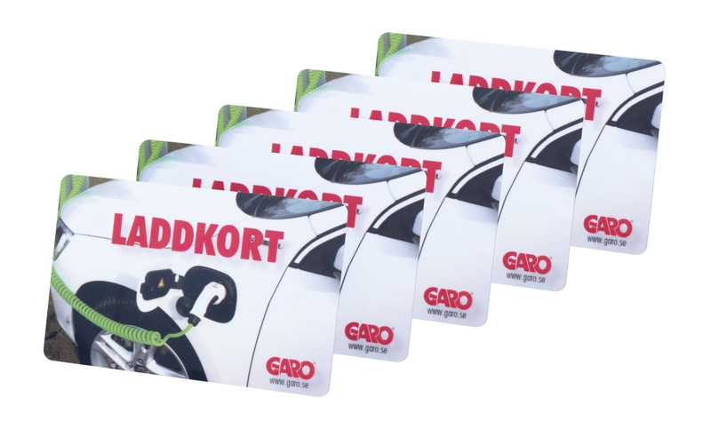 RFID-tunnistekortti Garo, 5kpl, sähköauton latausasemalle tunnistautumista varten
