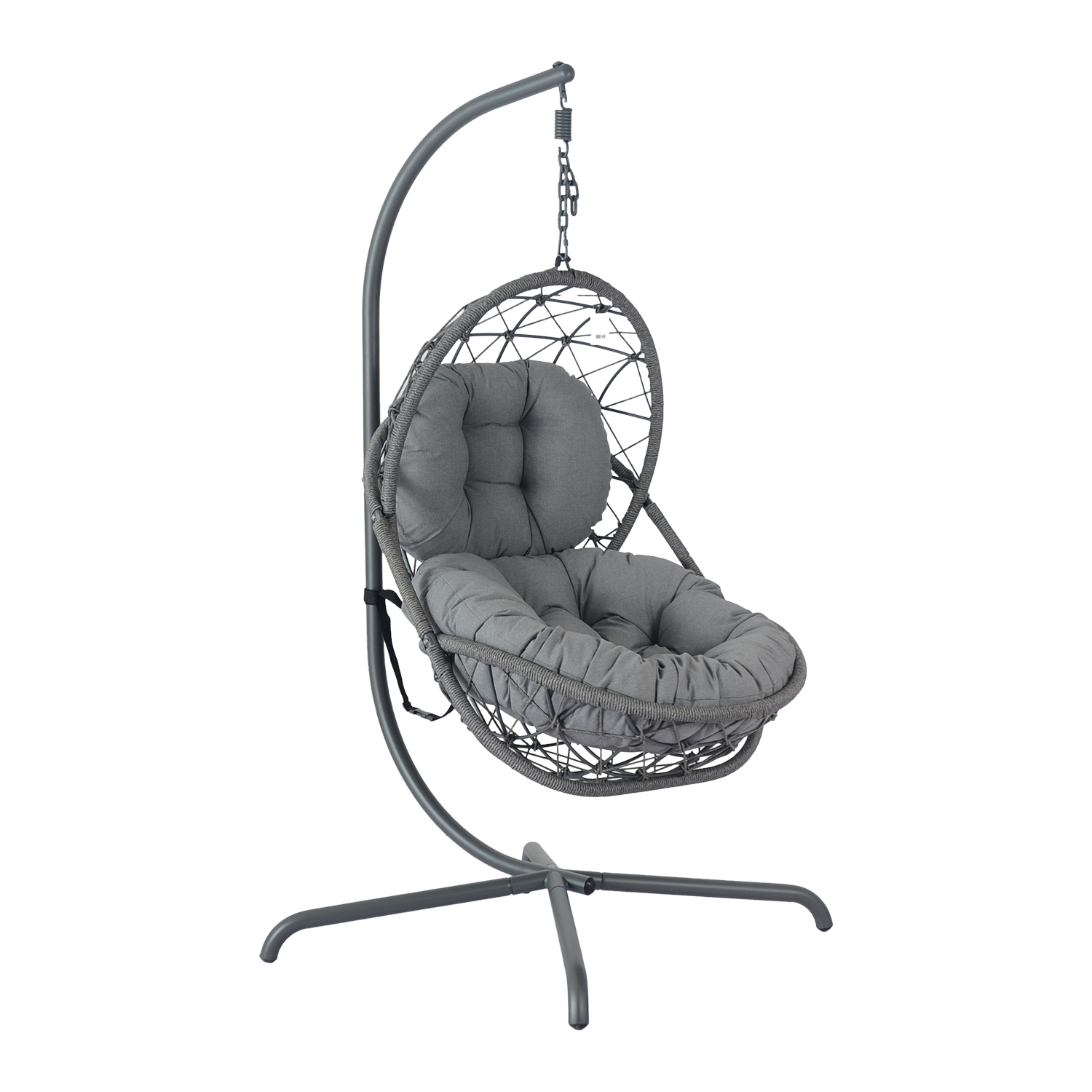 Riipputuoli Home4You Amara, 134x134x196cm, Teräsrunko, Tummanharmaa