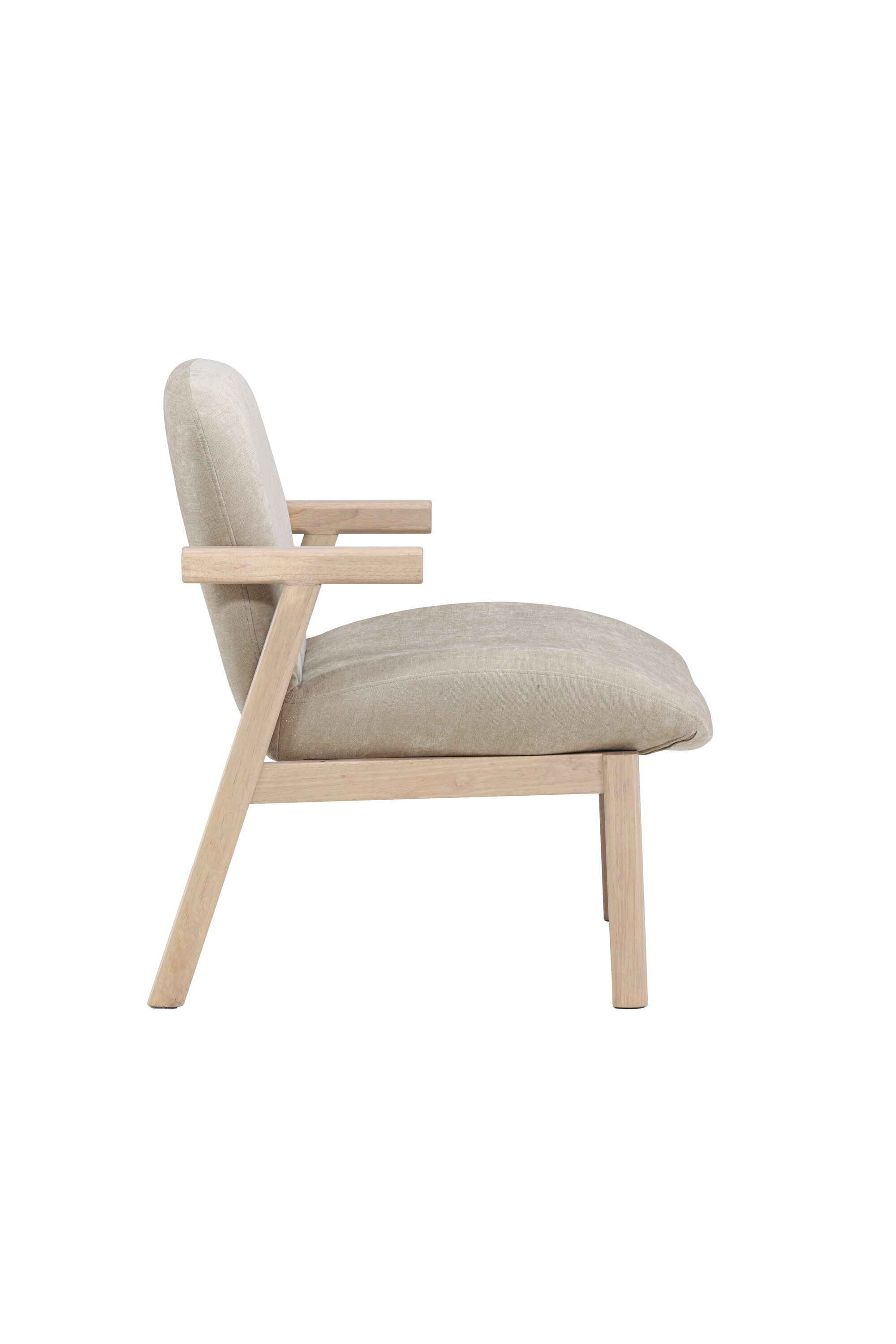 Nojatuoli Venture Home Rile, 67x74x77 cm, valkolakattu/beige