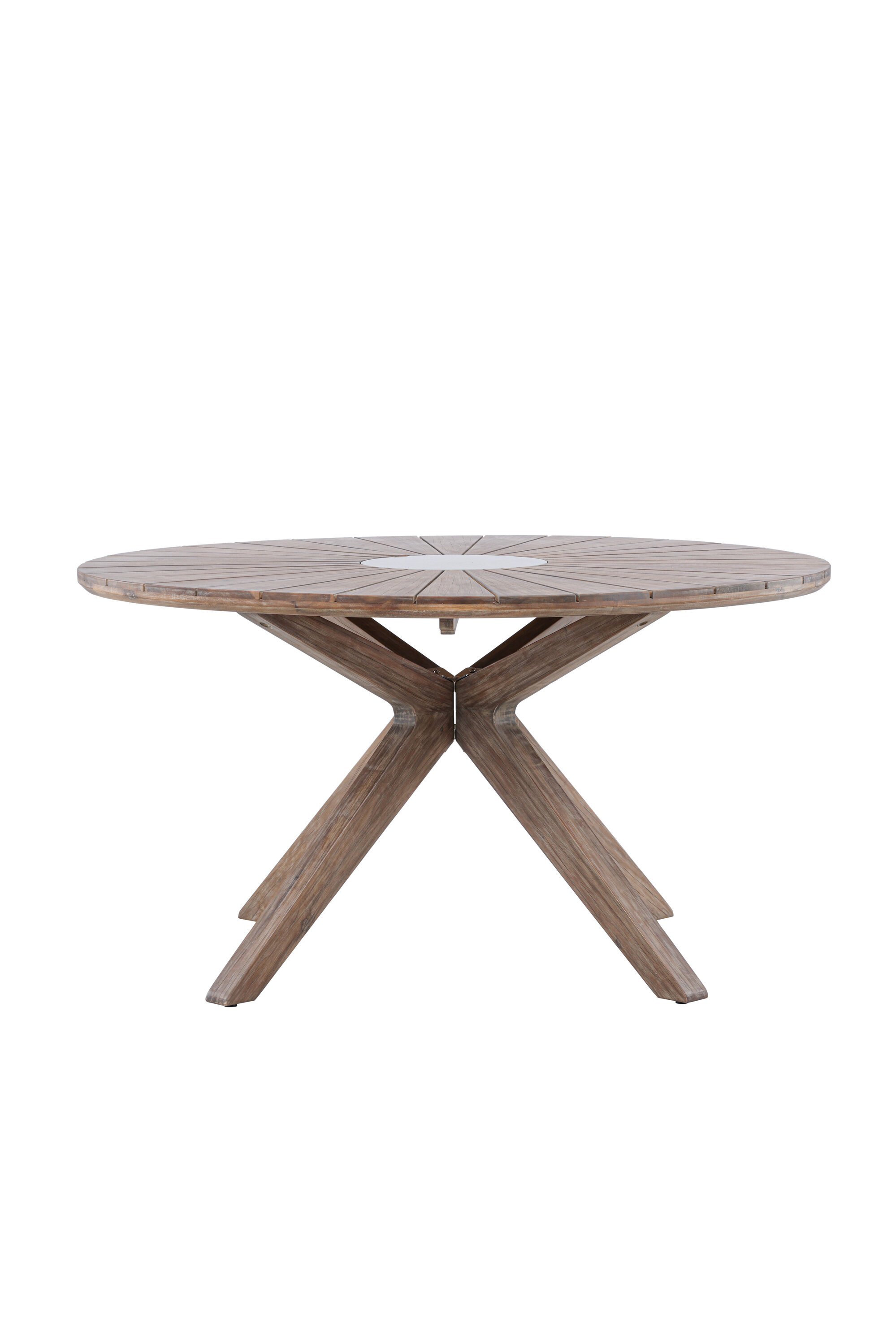Ruokapöytä Venture Home Rosario, Ø140 cm, akasia, ruskea