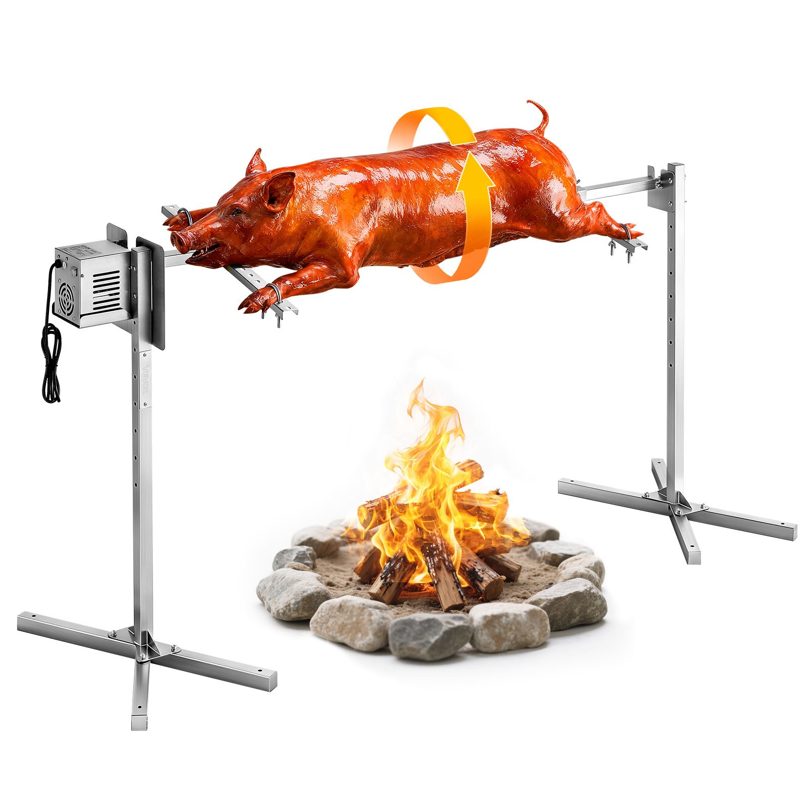 Rotisserie-grilli North Craft, 182x54x86 cm, ruostumaton teräs 