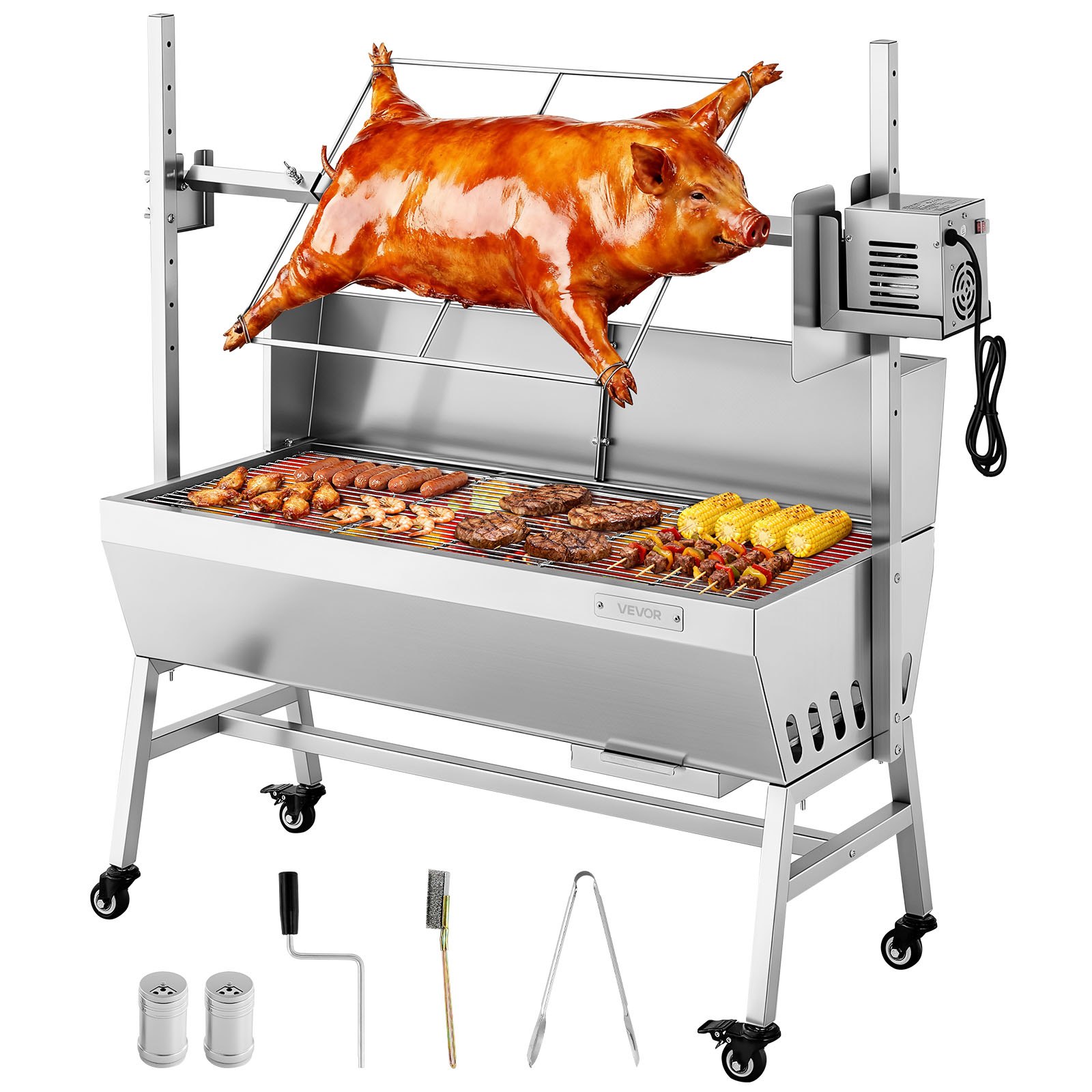 Rotisserie-grilli North Craft TB-37L1, 94 cm, 60 kg kapasiteetti, ruostumaton teräs 