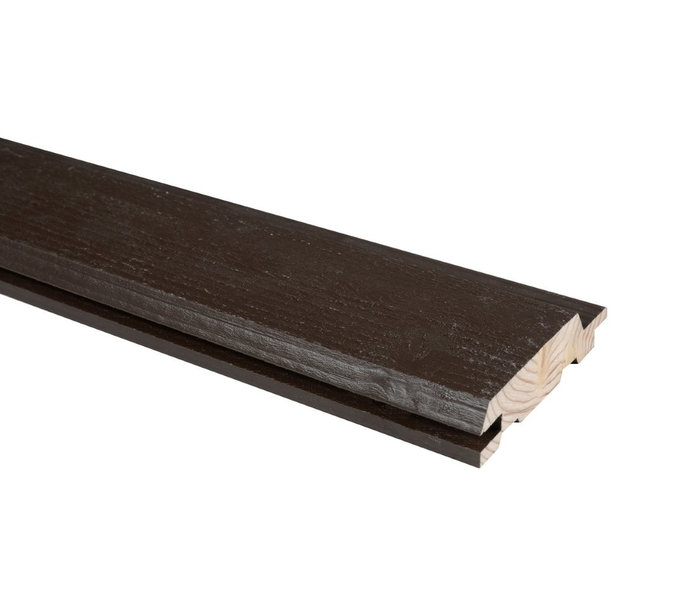 Ulkoverhouspaneeli JR-Wood UTV, pintamaalattu, ruskea, päätypontattu, eri kokoja