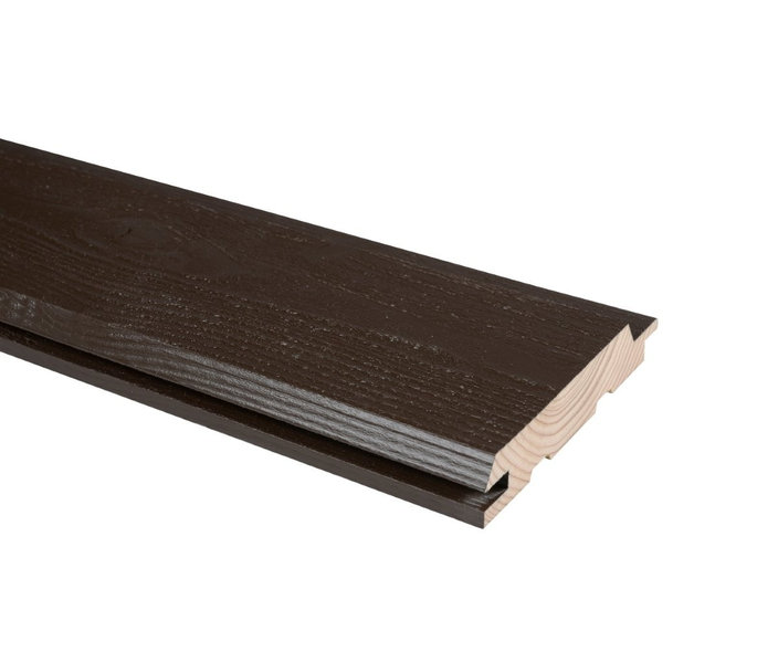 Ulkoverhouspaneeli JR-Wood UTV, 23x120x4200, pintamaalattu, ruskea, päätypontattu