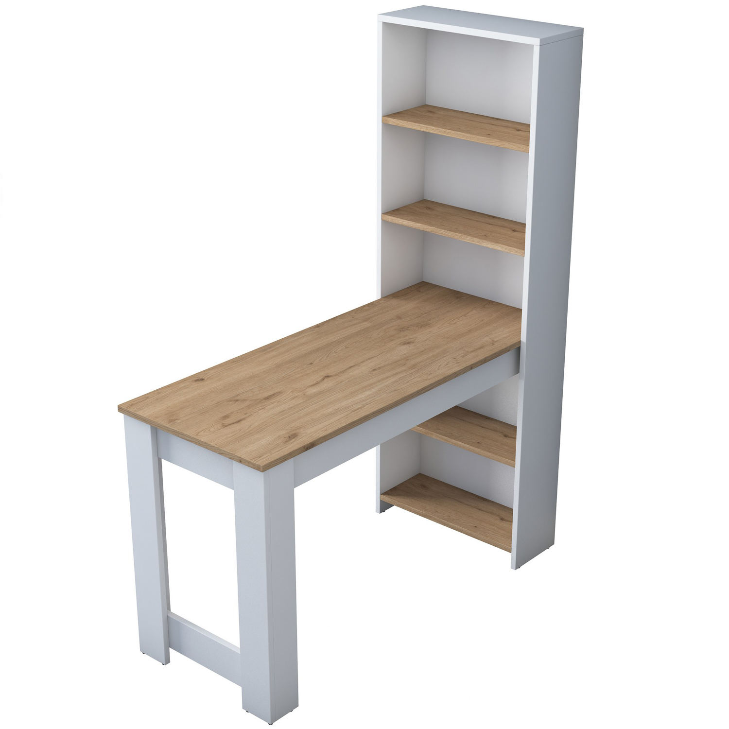 Ruokapöytä Valento Furniture JA102, pähkinäpuu/valkoinen