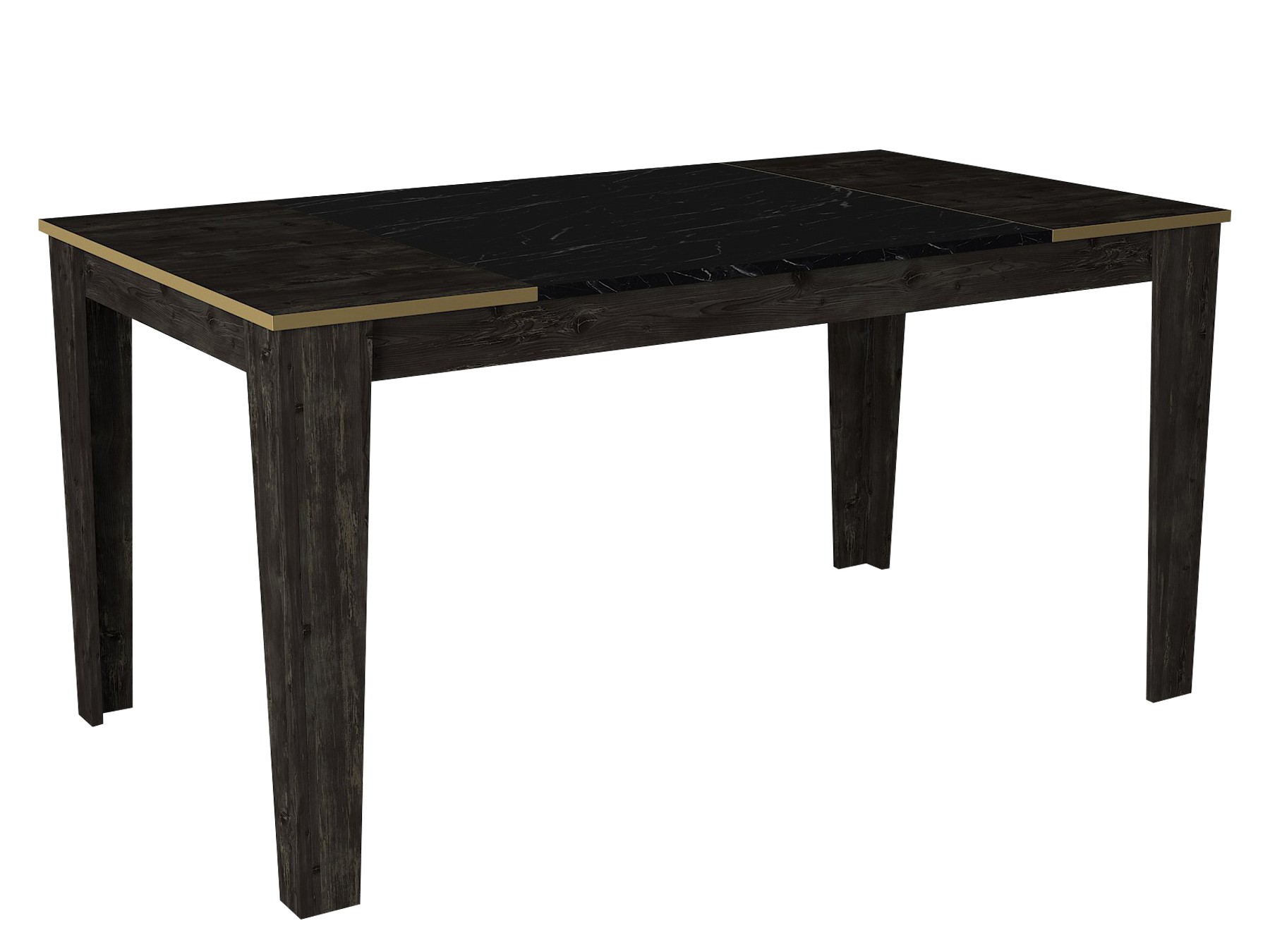 Ruokapöytä Valento Furniture Veyron musta/kulta