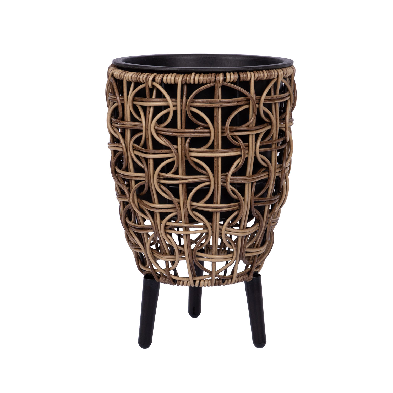 Kukkaruukku Home4You Wicker, 21x21x32cm, Ruskea