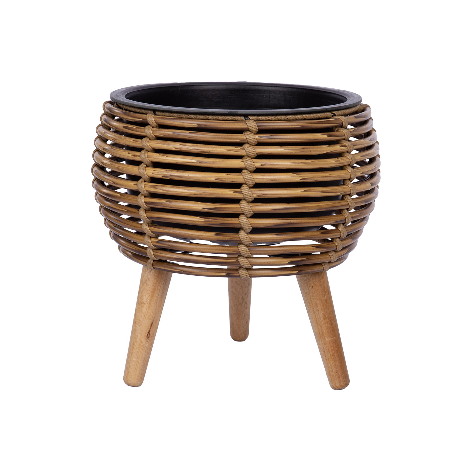 Kukkaruukku Home4You Wicker 28x28x28cm, Vaaleanruskea