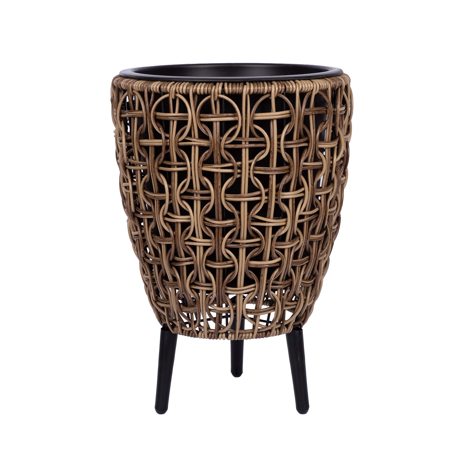 Kukkaruukku Home4You Wicker, 28x28x42cm, Ruskea