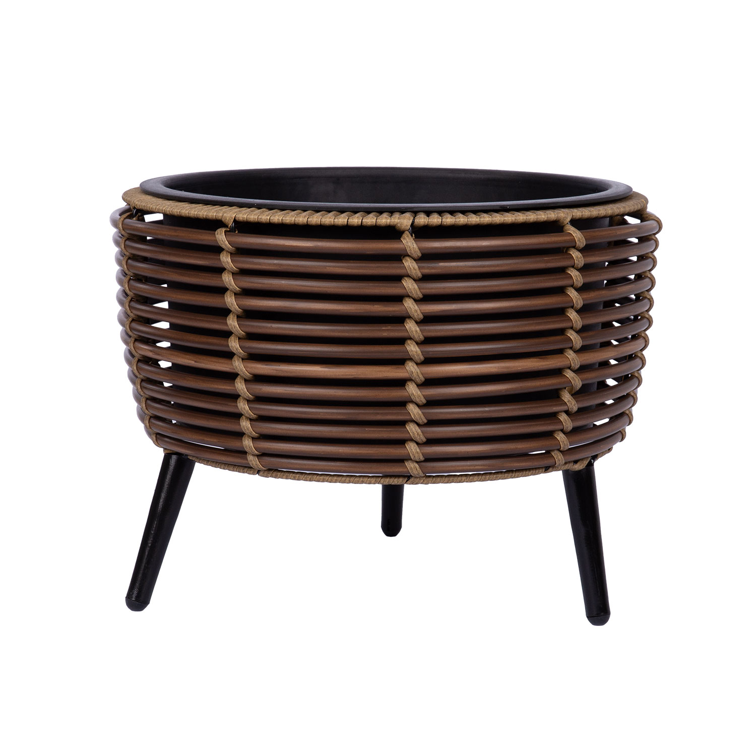 Kukkaruukku Home4You Wicker, 36x36x27cm, Ruskea