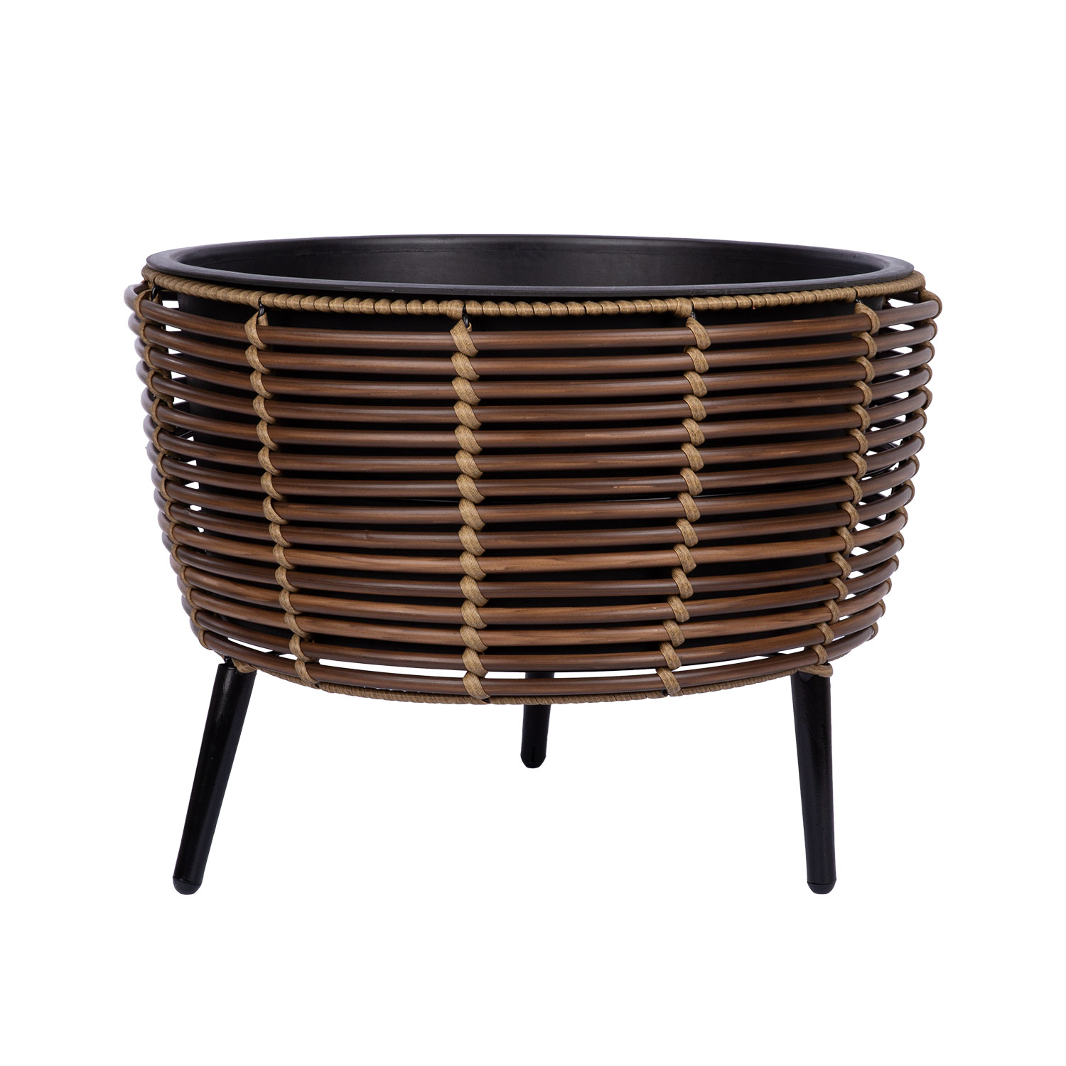 Kukkaruukku Home4You Wicker, 44x44x34cm, Ruskea