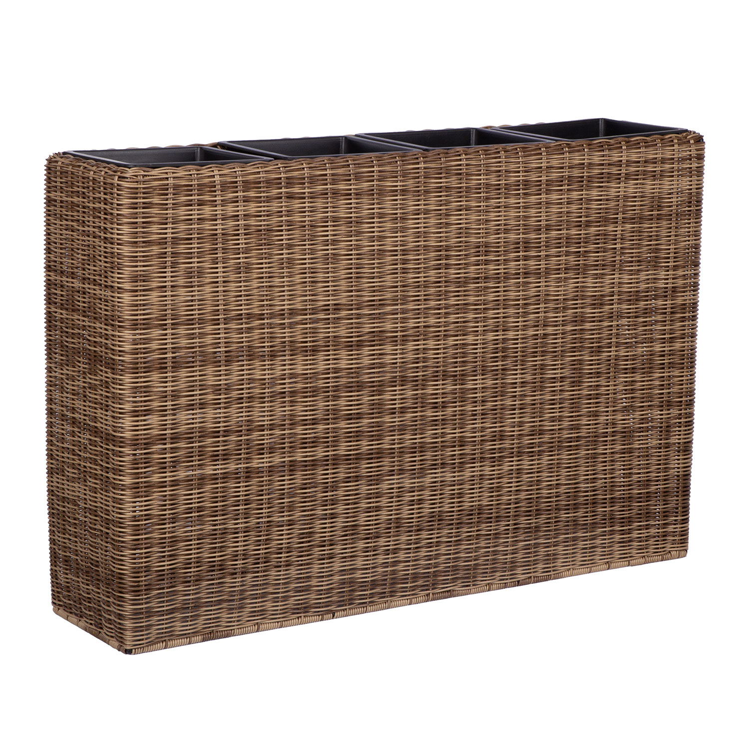 Kukkaruukku Home4You Wicker, 89x24x60cm, Vaaleanruskea
