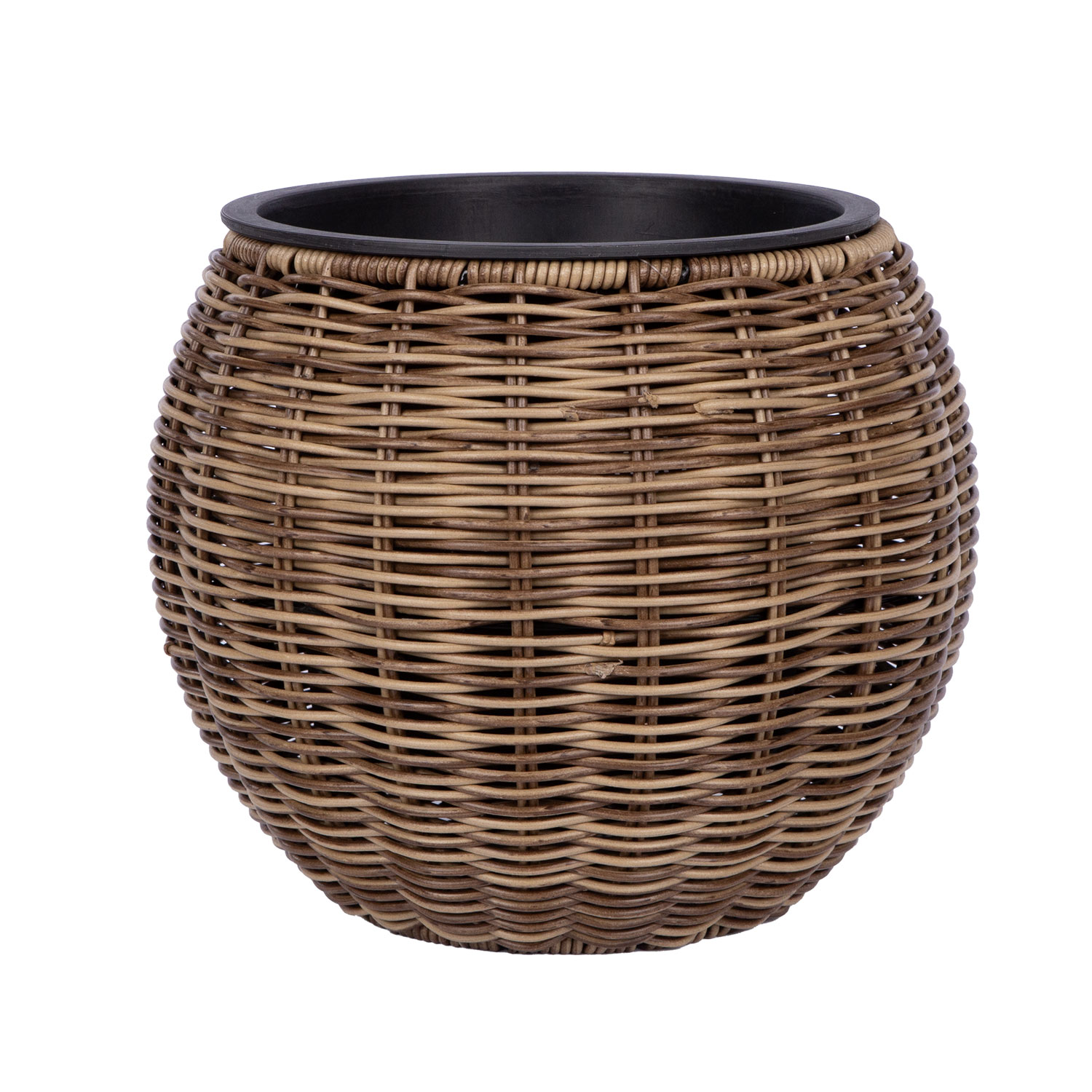 Kukkaruukku Home4You Wicker D26x22cm, Vaaleanruskea