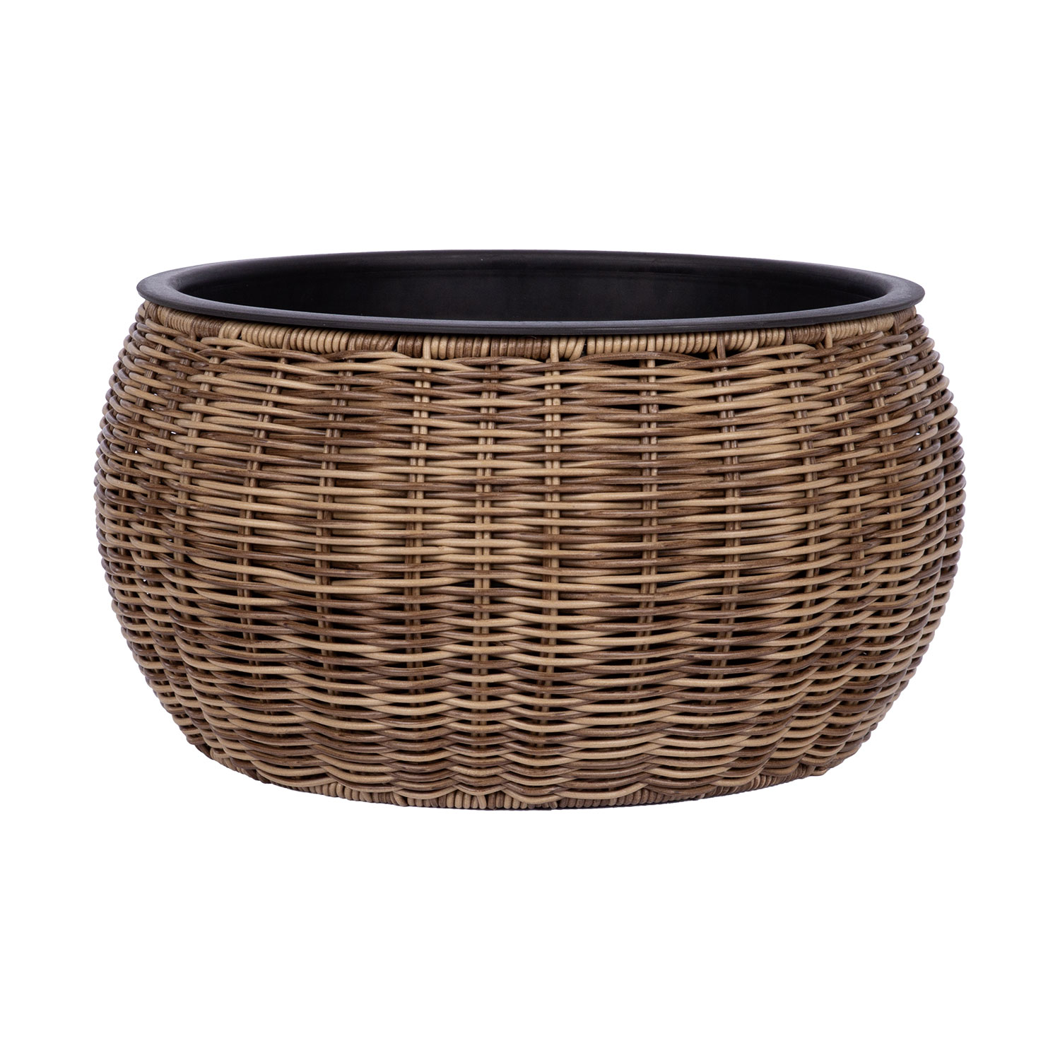 Kukkaruukku Home4You Wicker D37x19cm, Vaaleanruskea