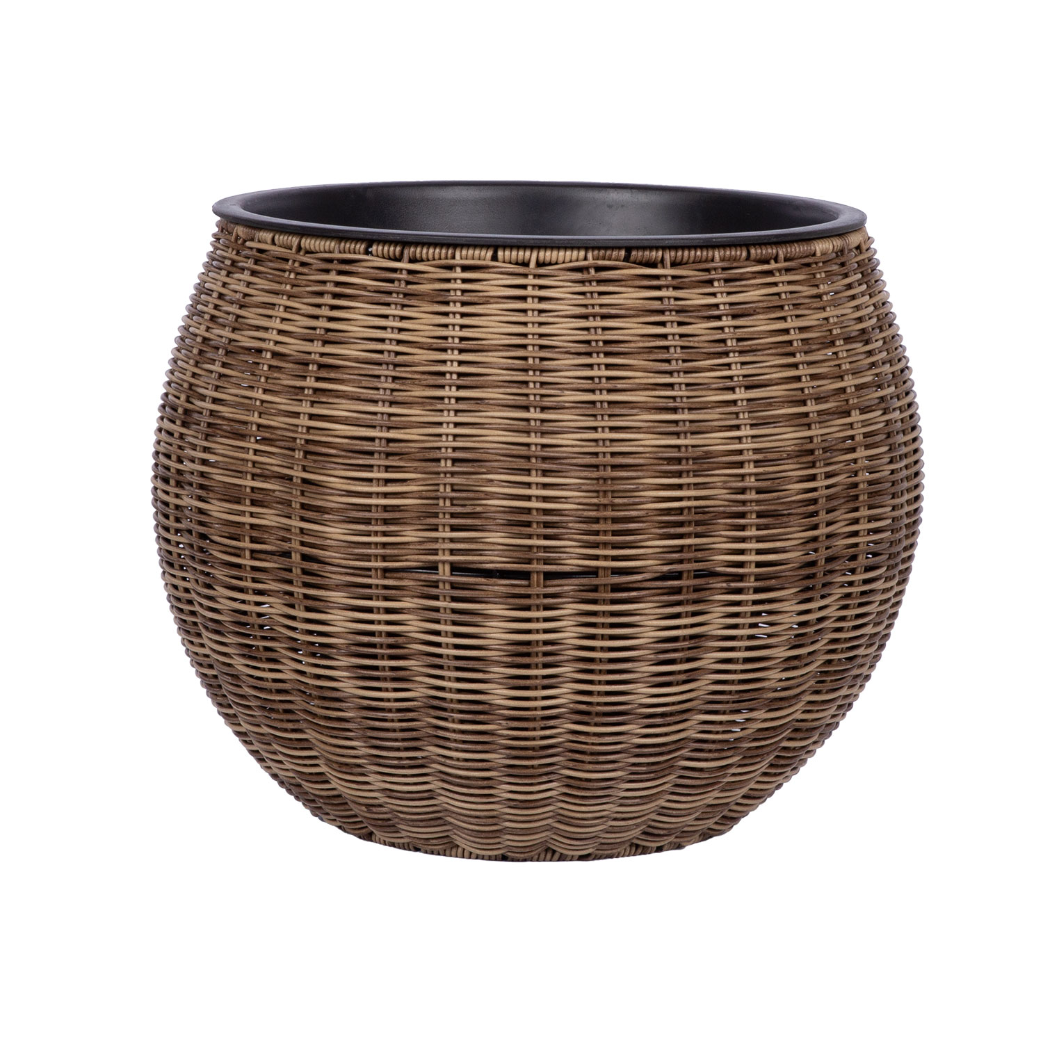 Kukkaruukku Home4You Wicker, D40x32cm, Vaaleanruskea