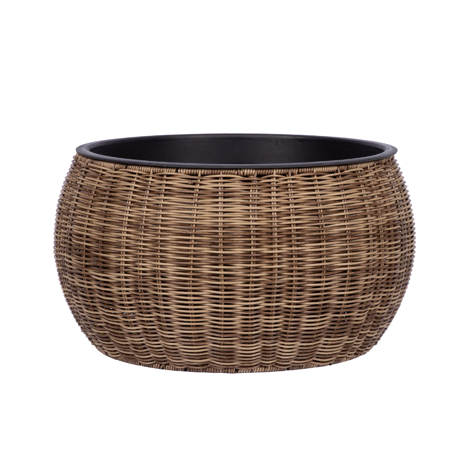 Kukkaruukku Home4You Wicker D48x26cm, Vaaleanruskea
