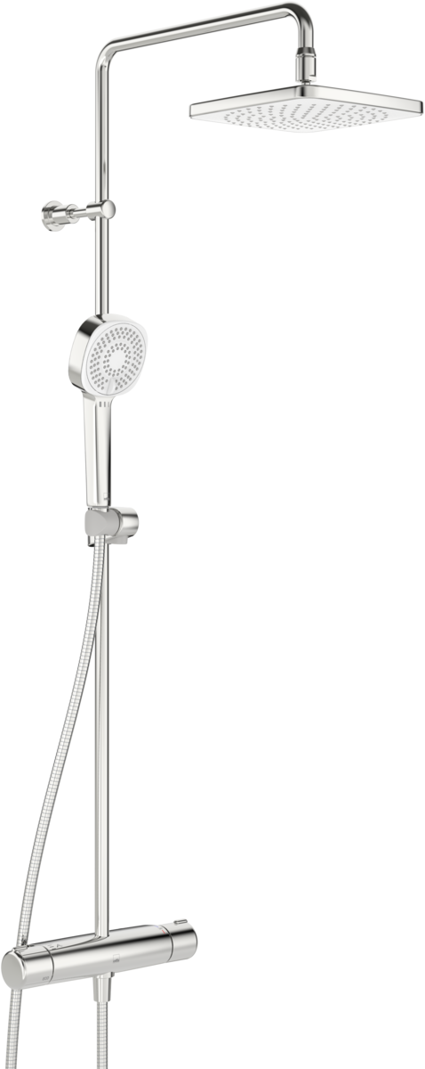 Sadesuihkusetti Oras Nova Style Eco, termostaattihanalla, vettä säästävä, suihkupää ⌀200mm, kiiltävä kromi