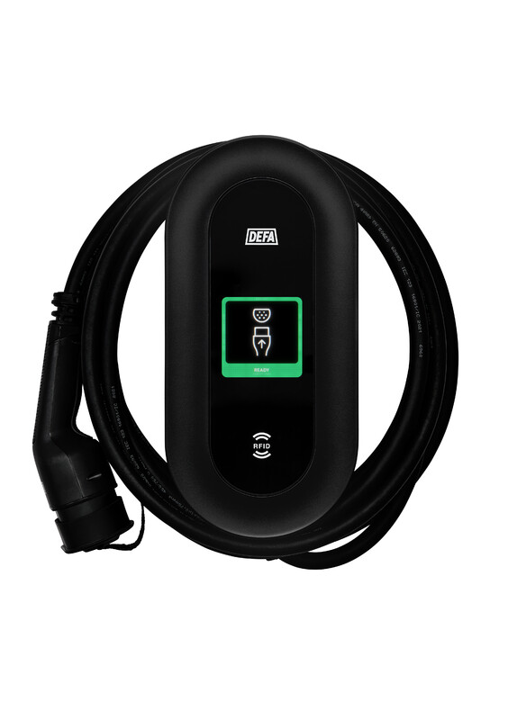 Sähköauton latausasema Defa Power, Type2, 22kW(3x32A), 6m kaapeli, wifi, RFID, latausteho ohjautuu pörssisähkön mukaan