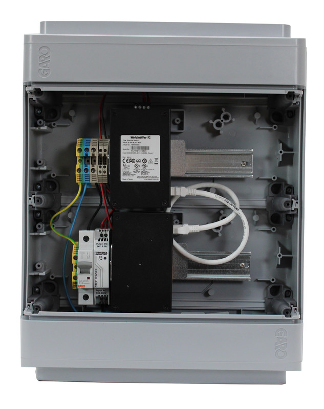 Sähköauton latausasemaohjain Garo Communication Box Router 3PORT, dynaamista kuormanhallintaa varten