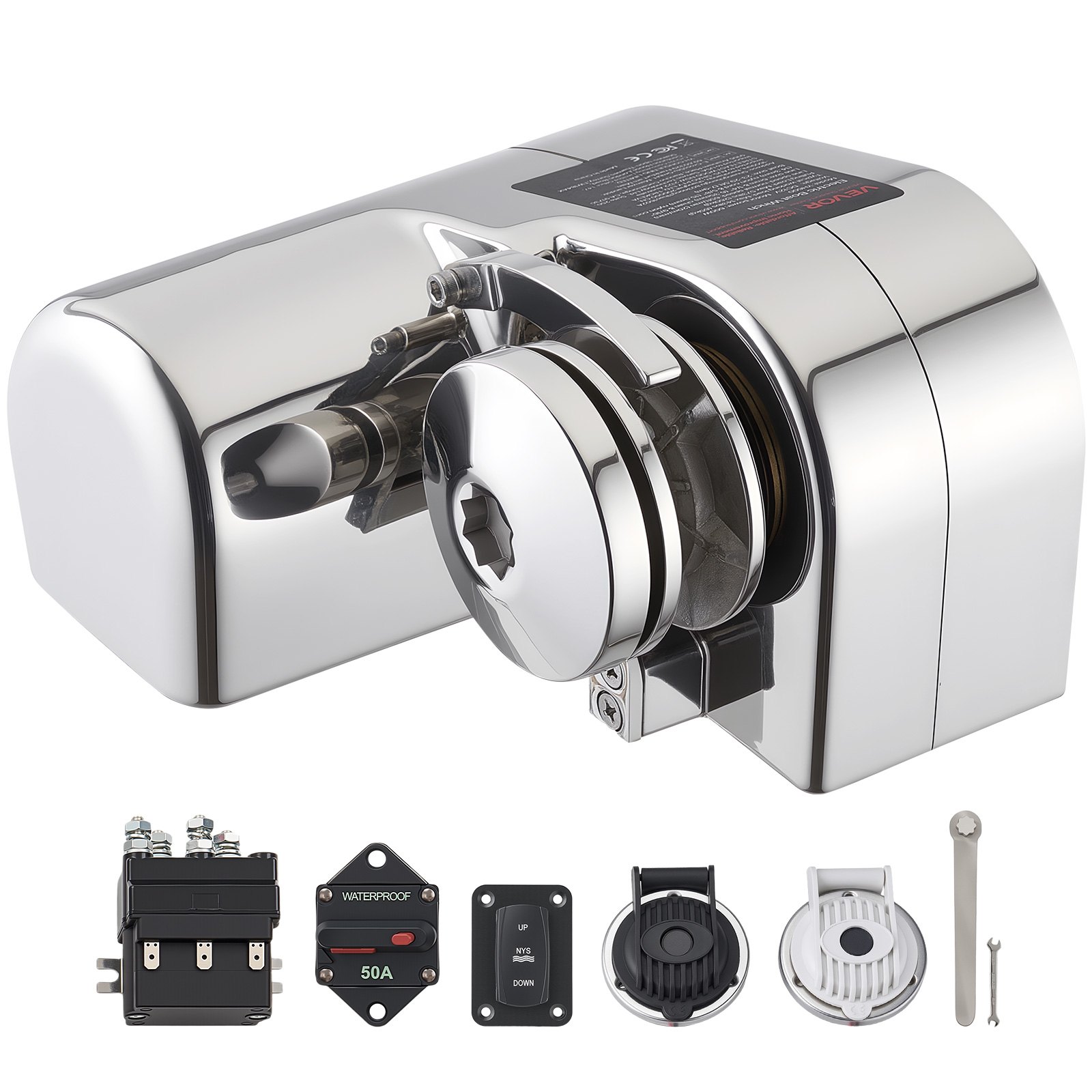 Sähköinen ankkurivinssi North Craft YH600, 12V DC 600W, 233x206x140mm, Ruostumaton teräs