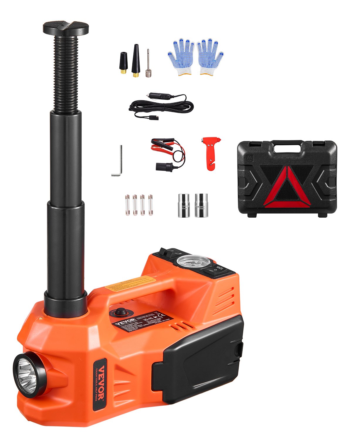Sähköinen hydraulitunkkisarja North Craft DSJA380+, 5T, sisäänrakennettu pumppu, 12V, LED-valo, Musta