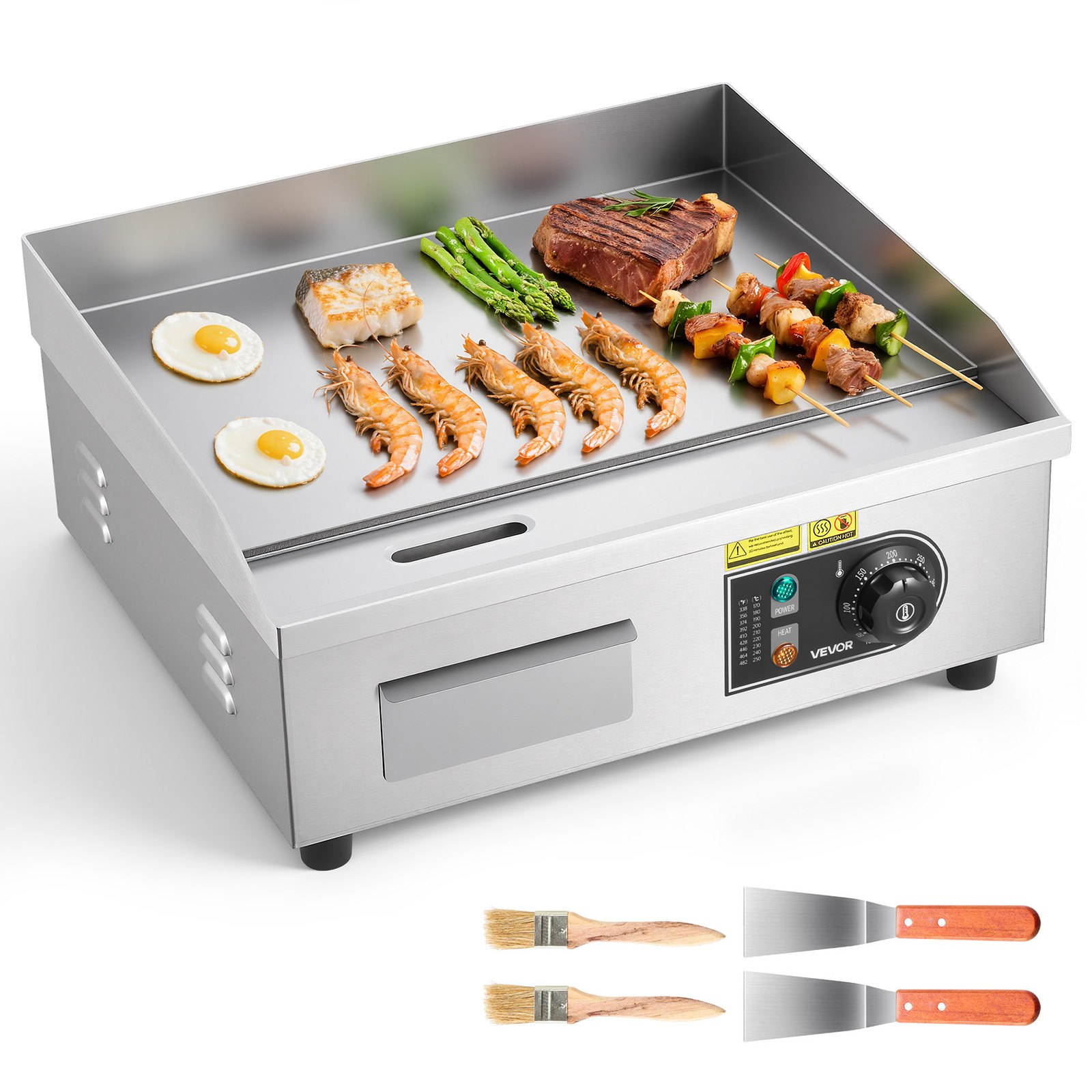 Sähköparila North Craft YS-450-EU, 450x300mm, 2800W, Ruostumaton teräs