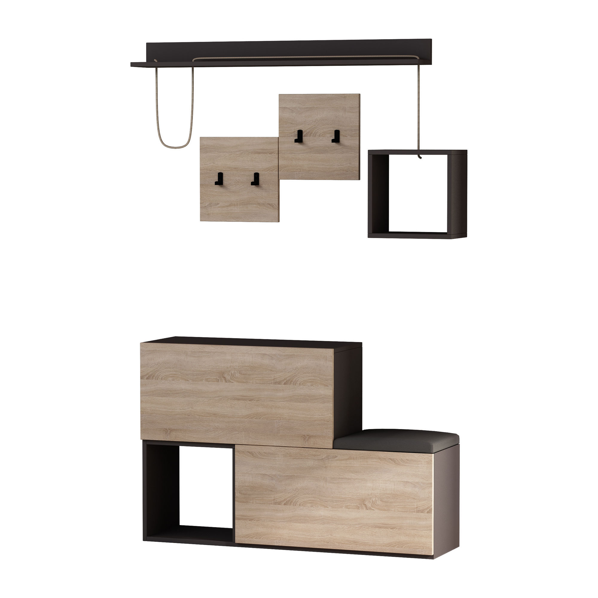 Säilytyskokonaisuus eteiseen Valento Furniture Holdon