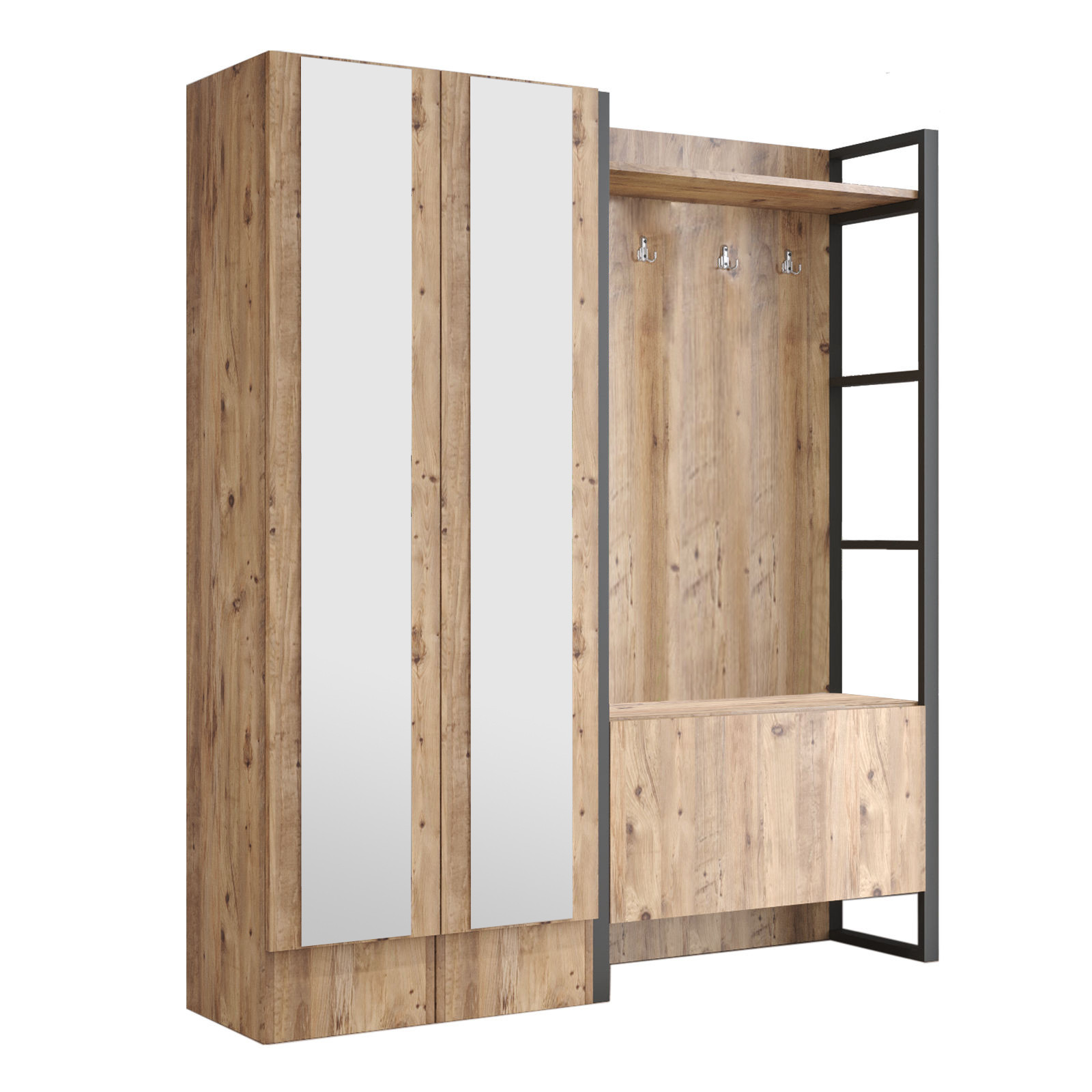 Säilytyskokonaisuus Valento Furniture ML18, ruskea