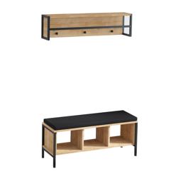 Eteiskaluste Valento Furniture Shana, 100x43x35cm, Tammi/Musta