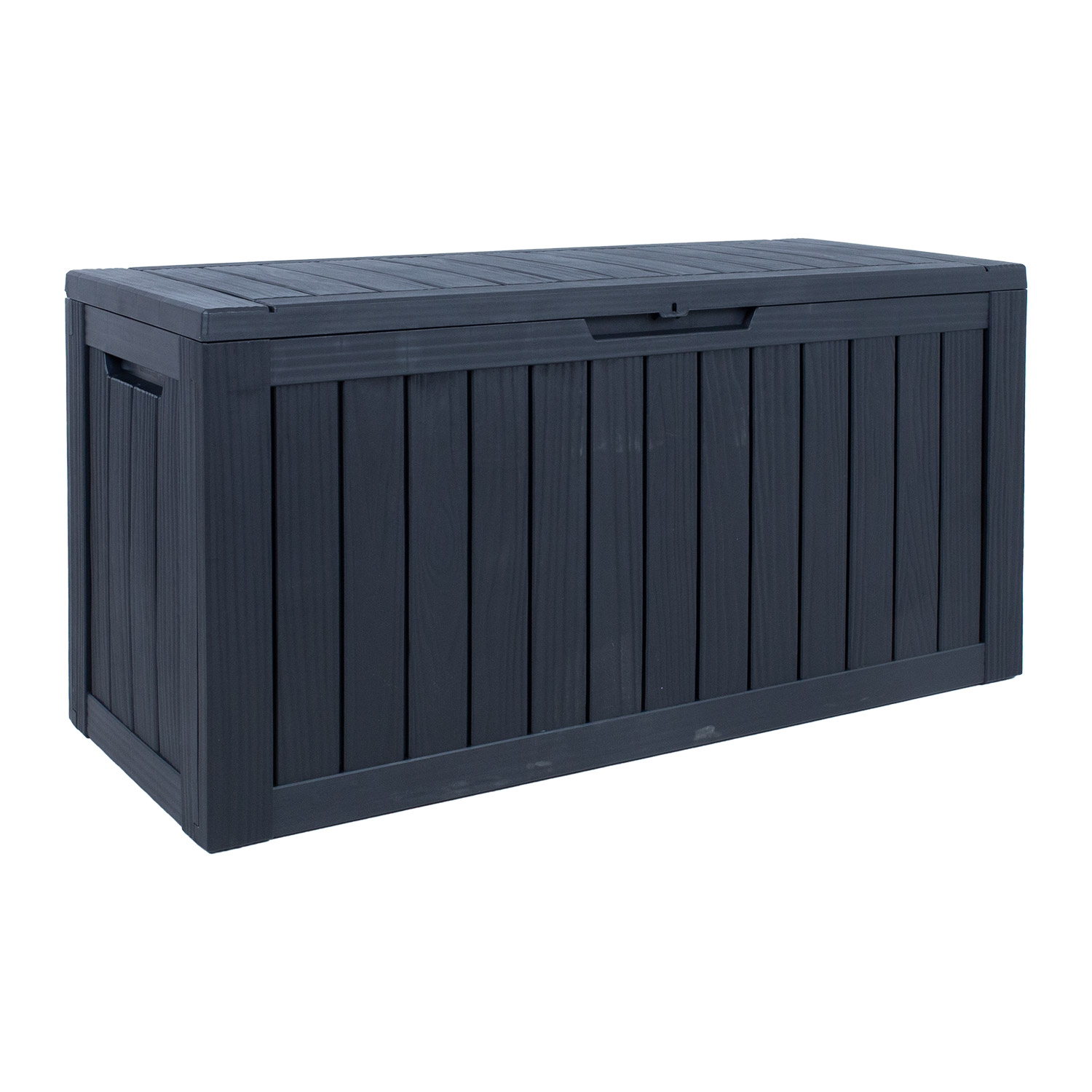 Säilytyslaatikko Home4You Bomm, 117,5x47,5x59cm/300L, Musta Muovi