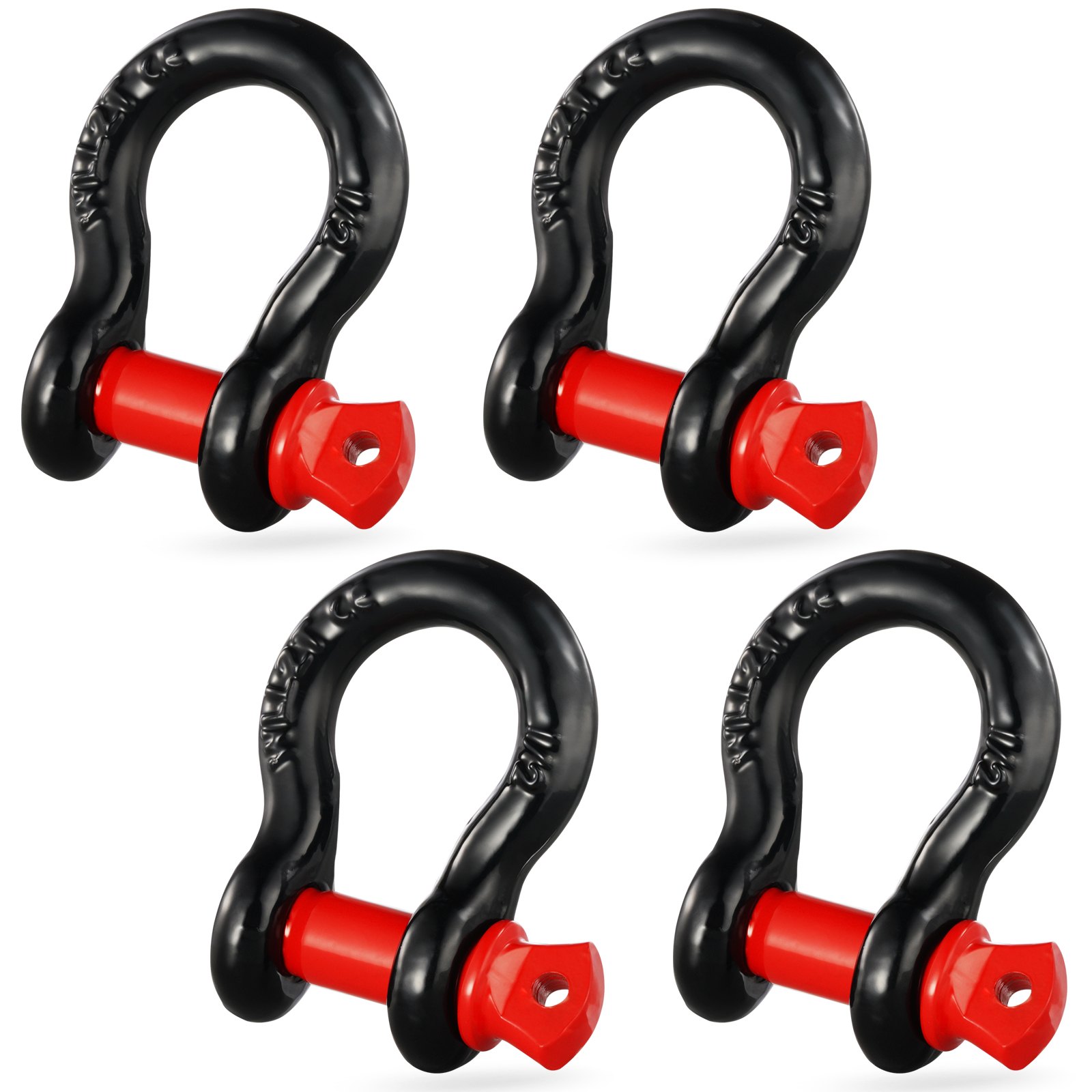 Sakkeli North Craft G209-2T, 4kpl, 12.7 mm, 15.9 mm, musta/punainen