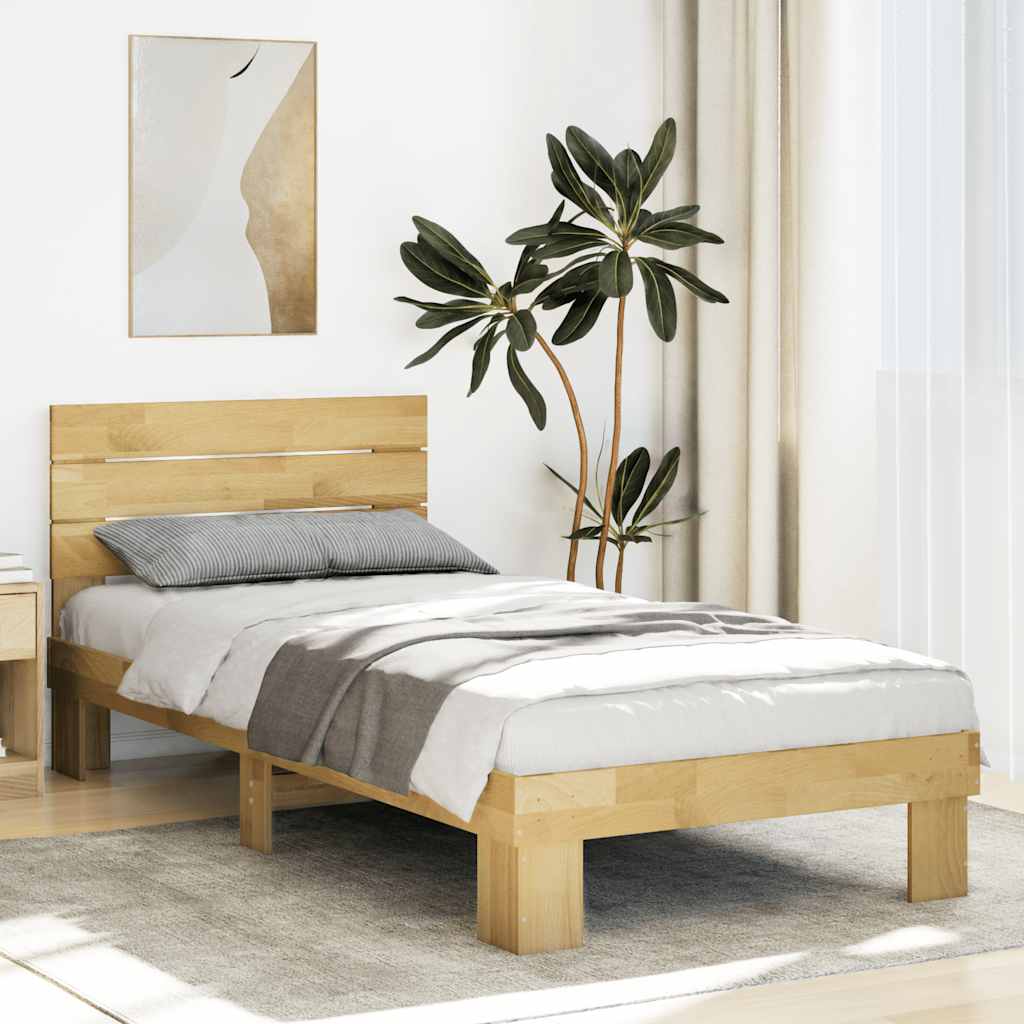 sängynrunko sängynpäädyllä ilman patjaa 75x190 cm (54865)