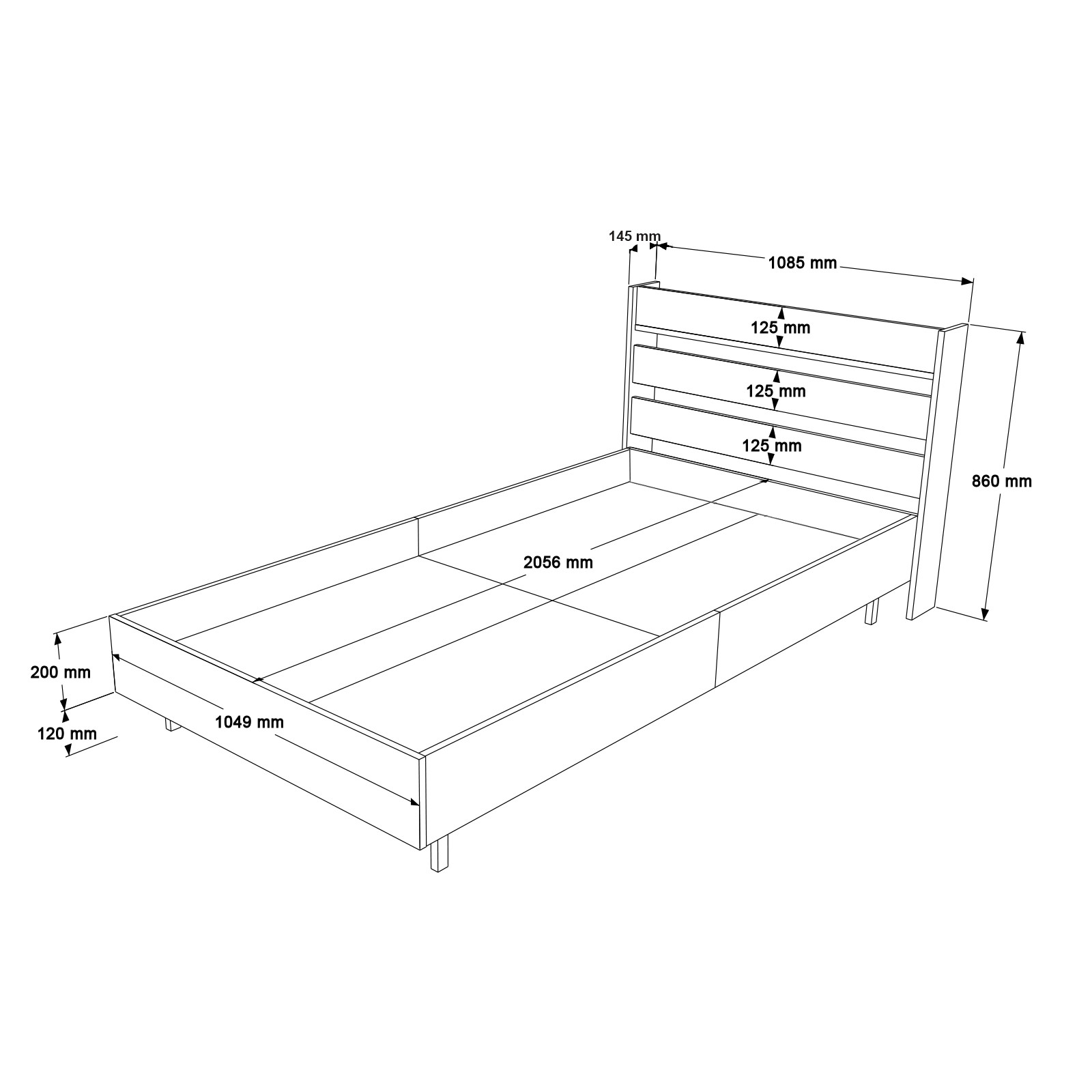 Makuuhuoneen huonekalusetti Valento Furniture ON25