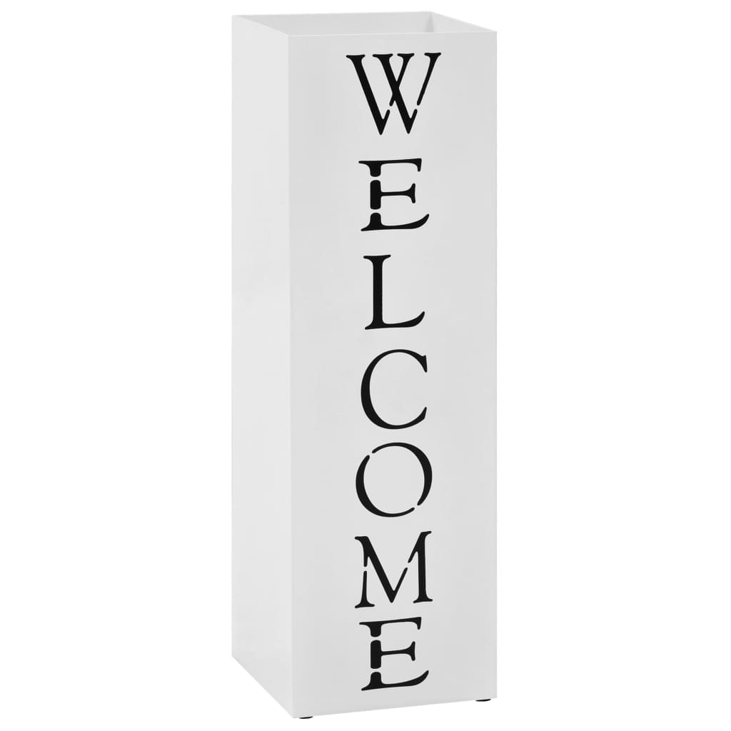 Sateenvarjoteline welcome teräs valkoinen