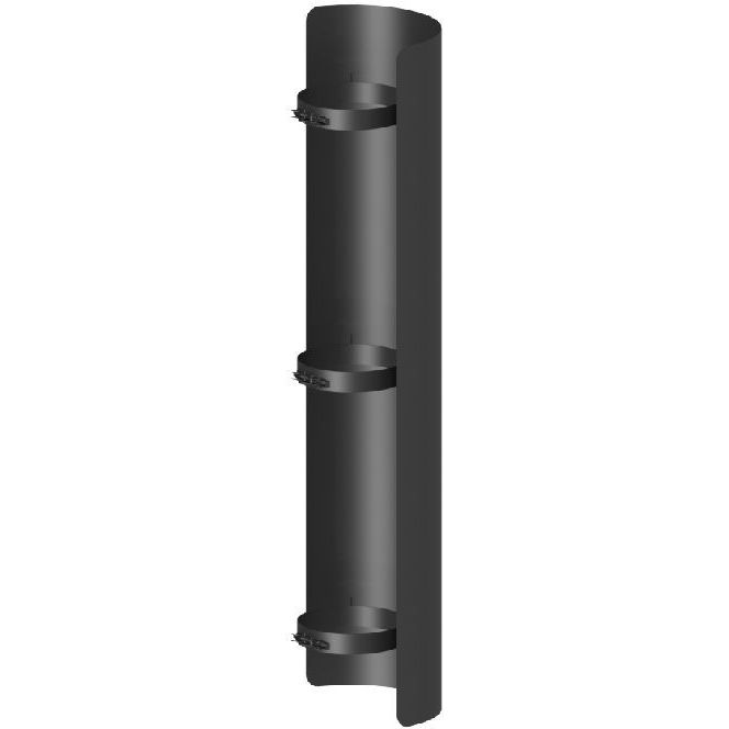 Savuputken suoja Jeremias XL, 750 mm, Ø115 mm, musta