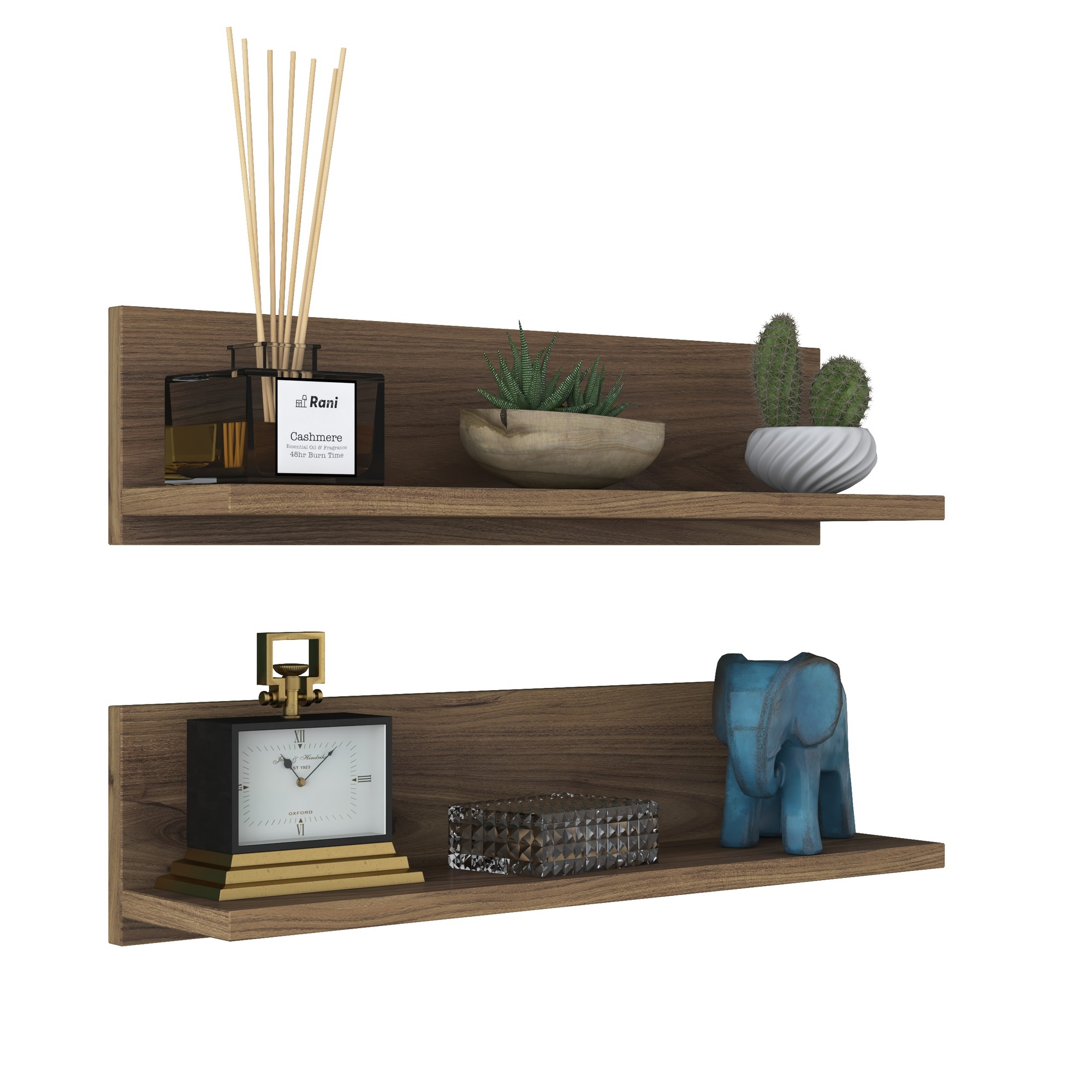 Seinähylly Valento Furniture E18-1039, leveys 60cm, 2kpl, tummanruskea